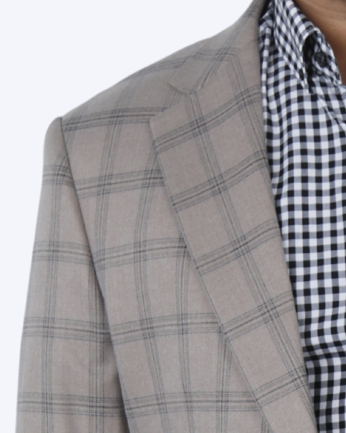 Cavana Men's Checked Suit Blazer