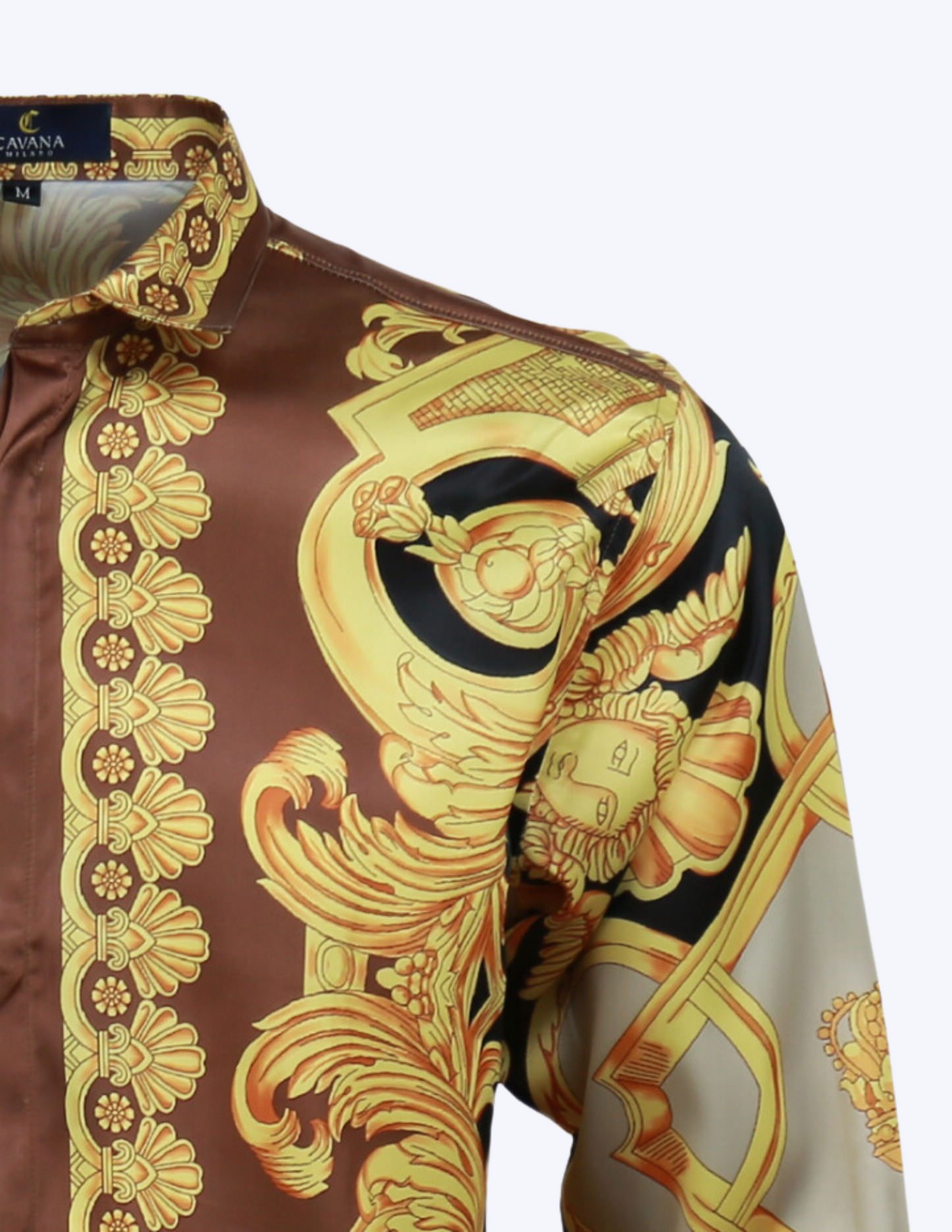 Men's Vintage Floral Pattern Long Sleeve Shirt