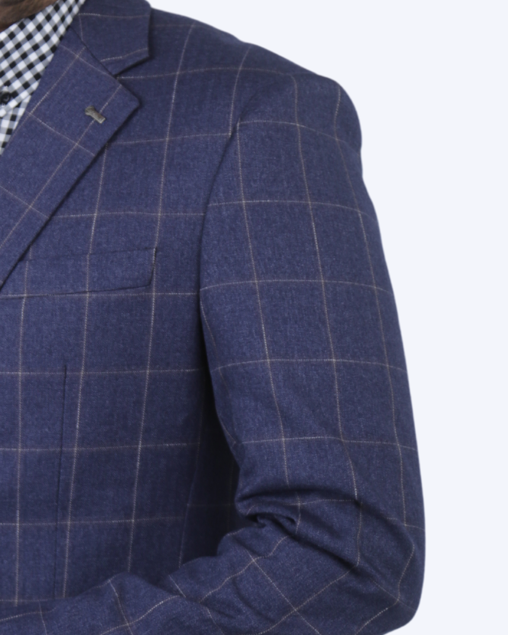 Cavana Men's Checked Bright Blue Blazer