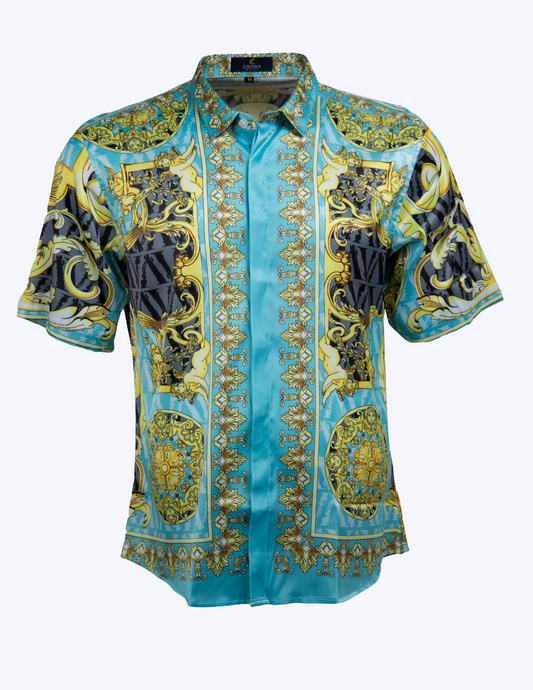 Men's Vintage Top Short Sleeves Shirt