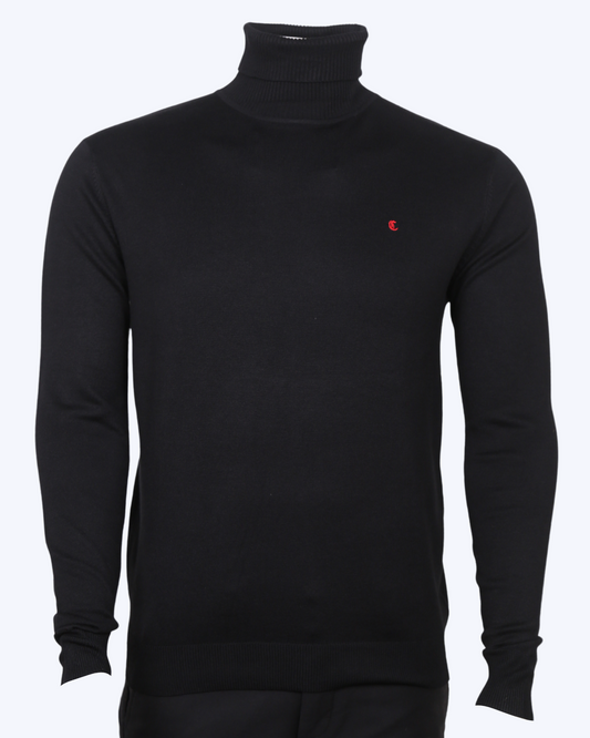 Men's Casual Slim Fit Basic Tops Knitted Turtleneck Pullover Sweater