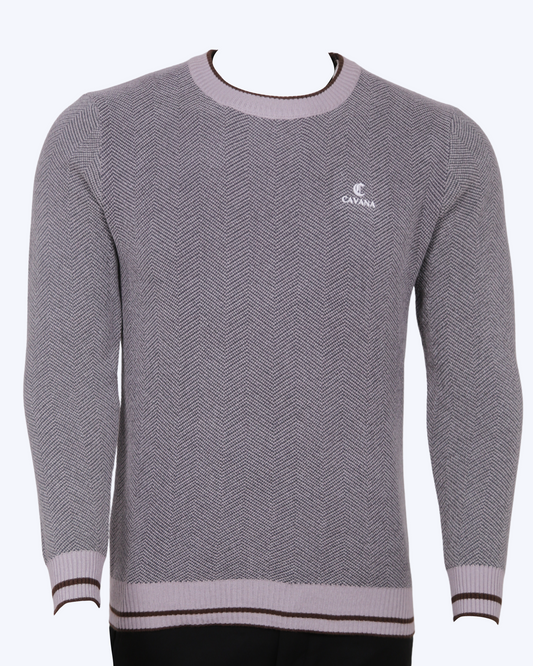 Men's Slim Fit Crew Neck Wool Knitwear Sweater