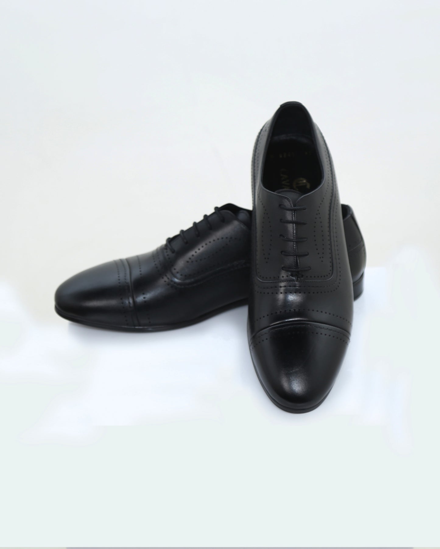 Men's Oxford Leather Black Laceup shoes