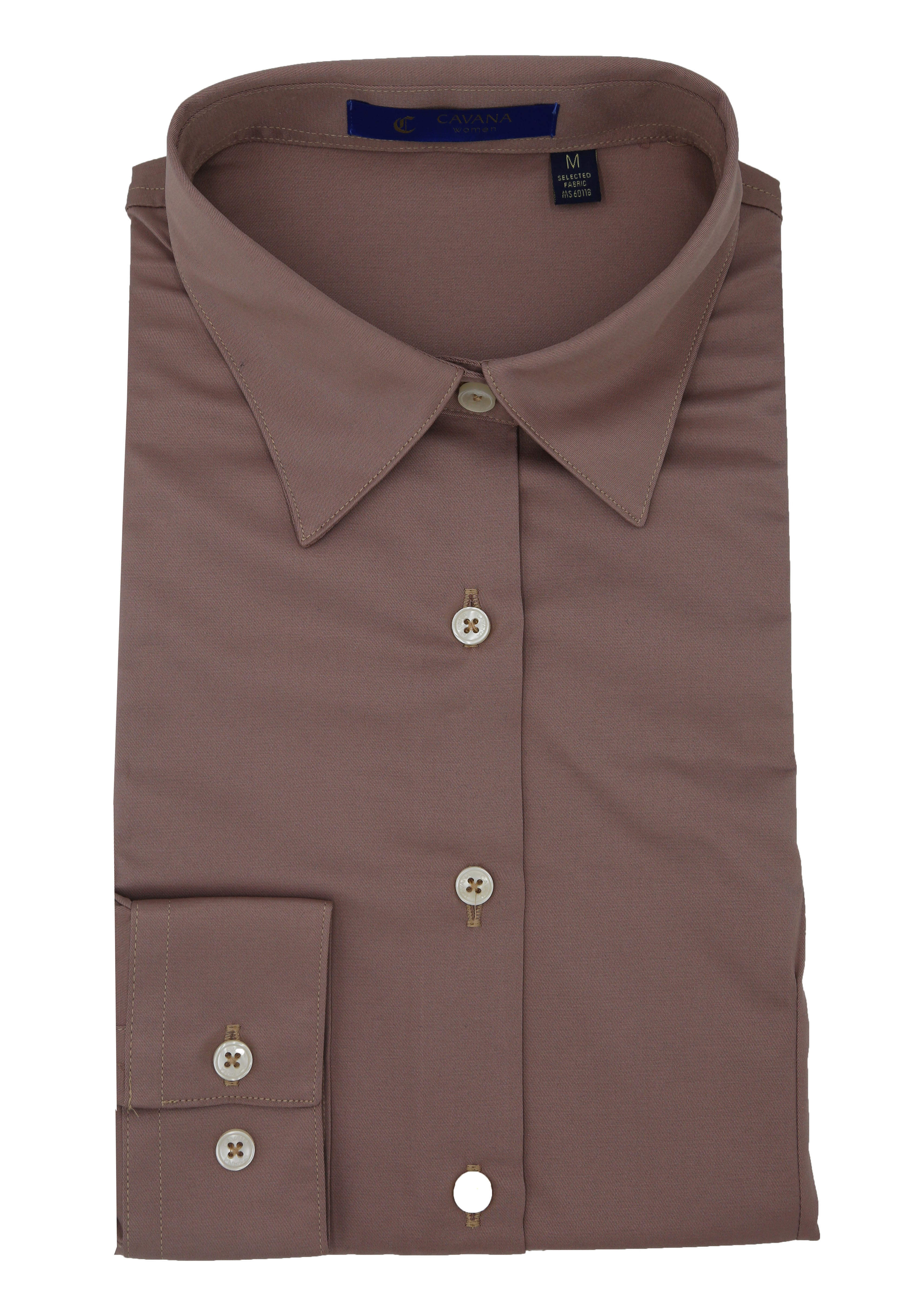 Mocha Brown Elegant Ladies Shirt