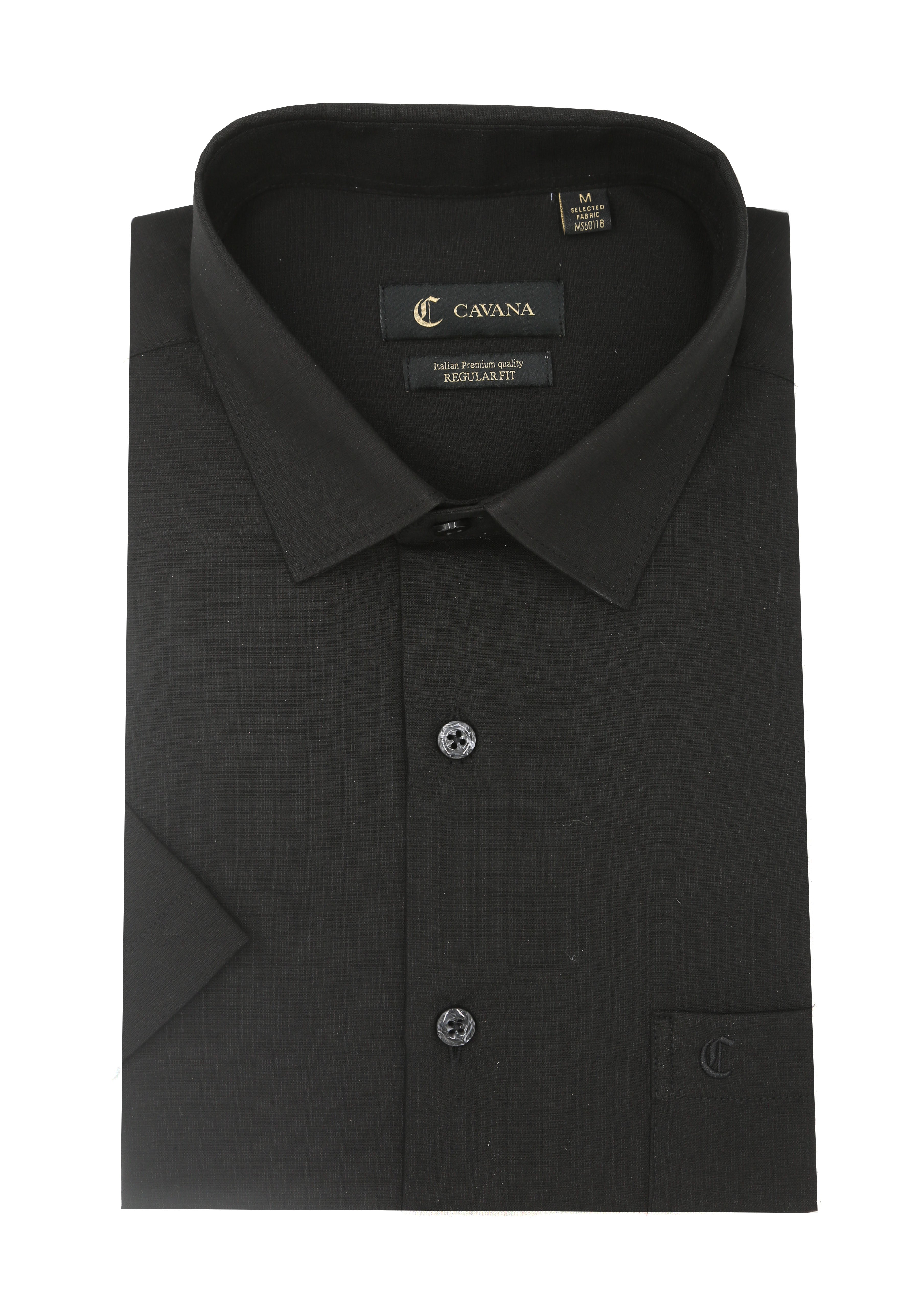 CAVANA Mens Short Sleeve Formal Wear Shirt