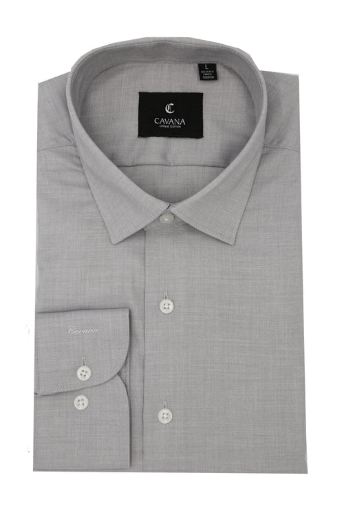 Men’s Grey Striped Formal Shirt – Elegant Office Shirt