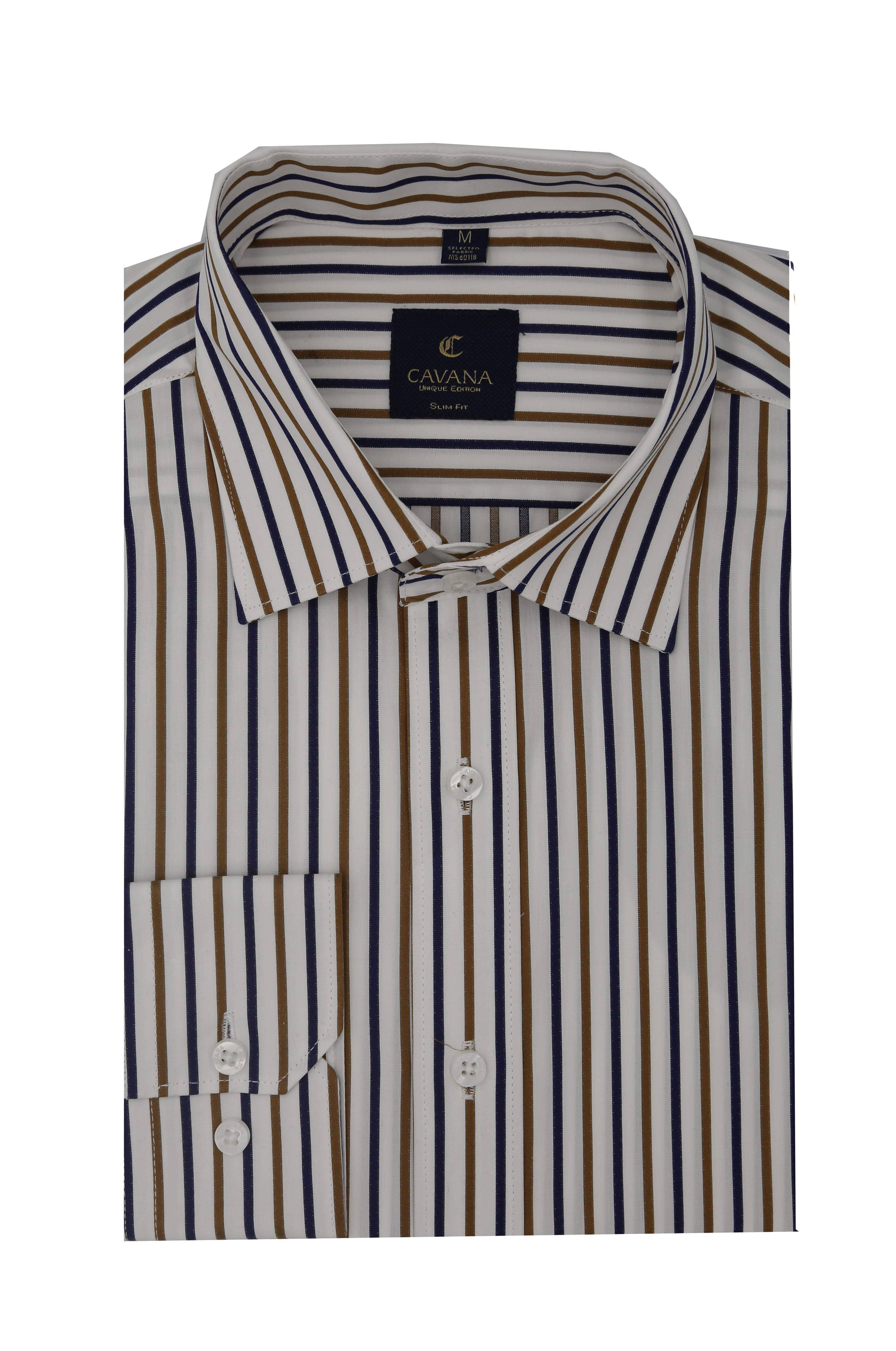 Men’s Multicolor Striped Dress Shirt – Modern Formal Wear