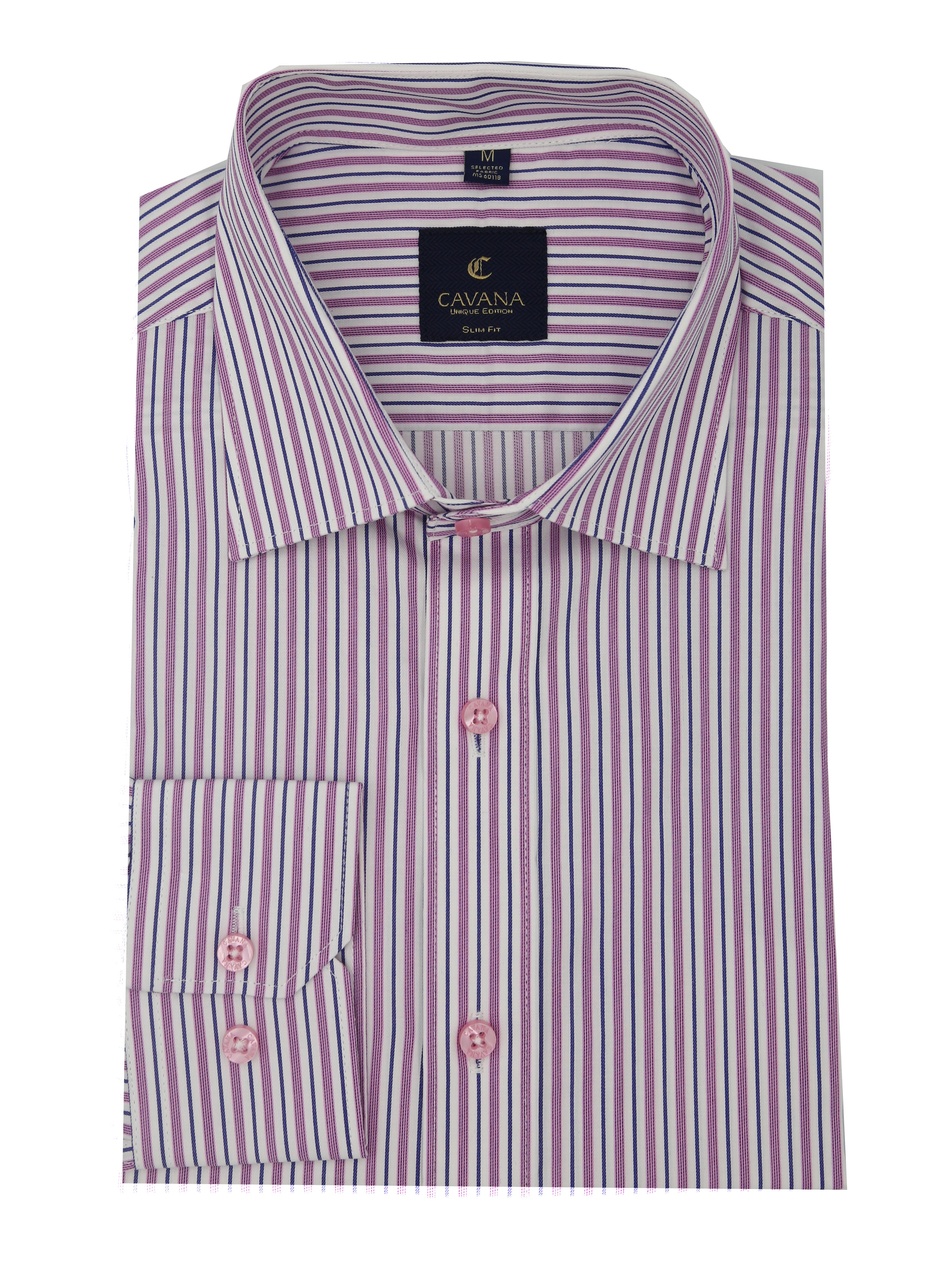 Men’s Pink Striped Formal Shirt – Stylish Business Shirt