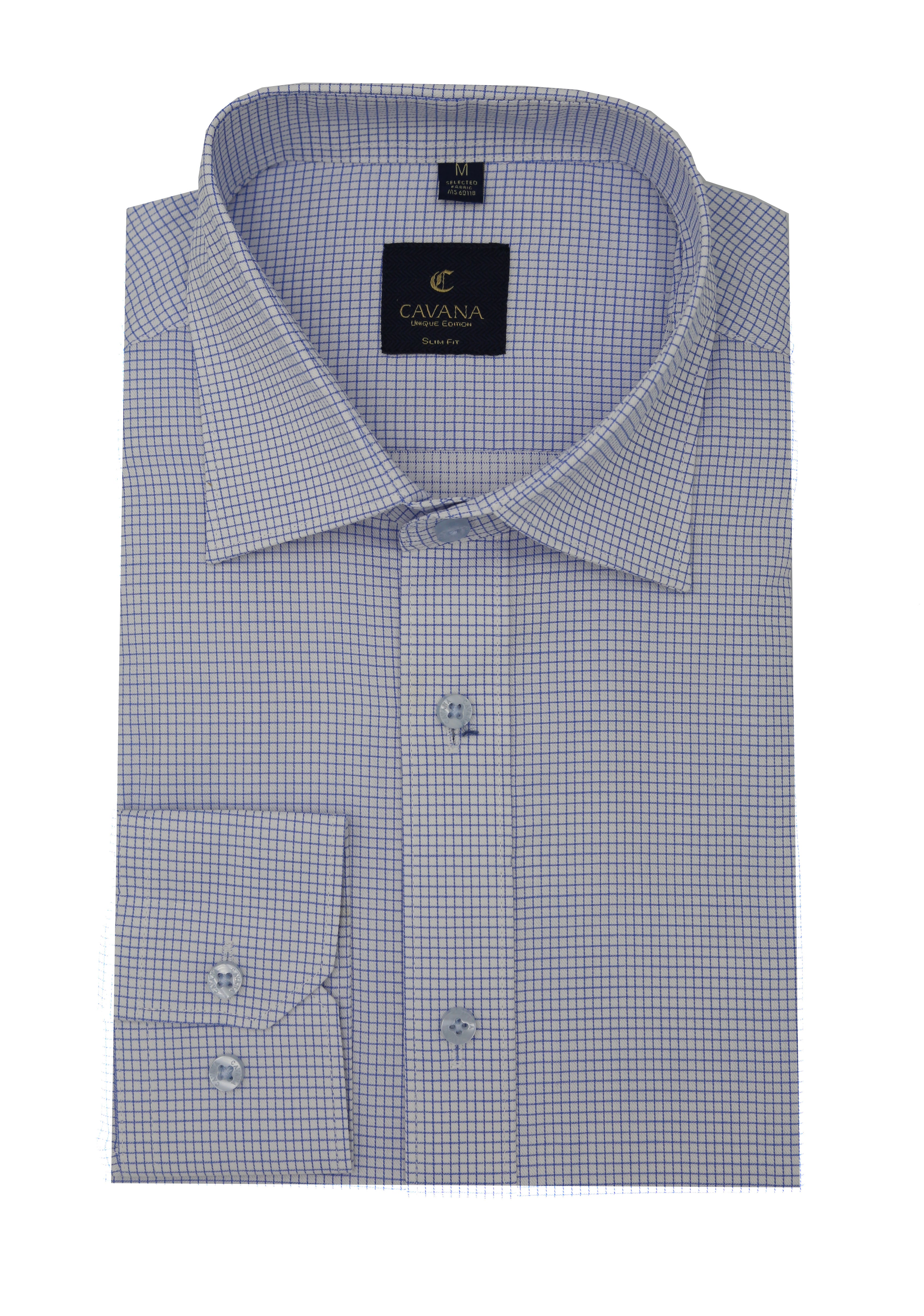 Men’s Light Blue Check Formal Shirt – Classic Office Wear
