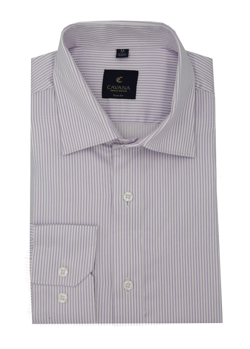 Men’s White Pink Striped Formal Shirt – Stylish Business Shirt