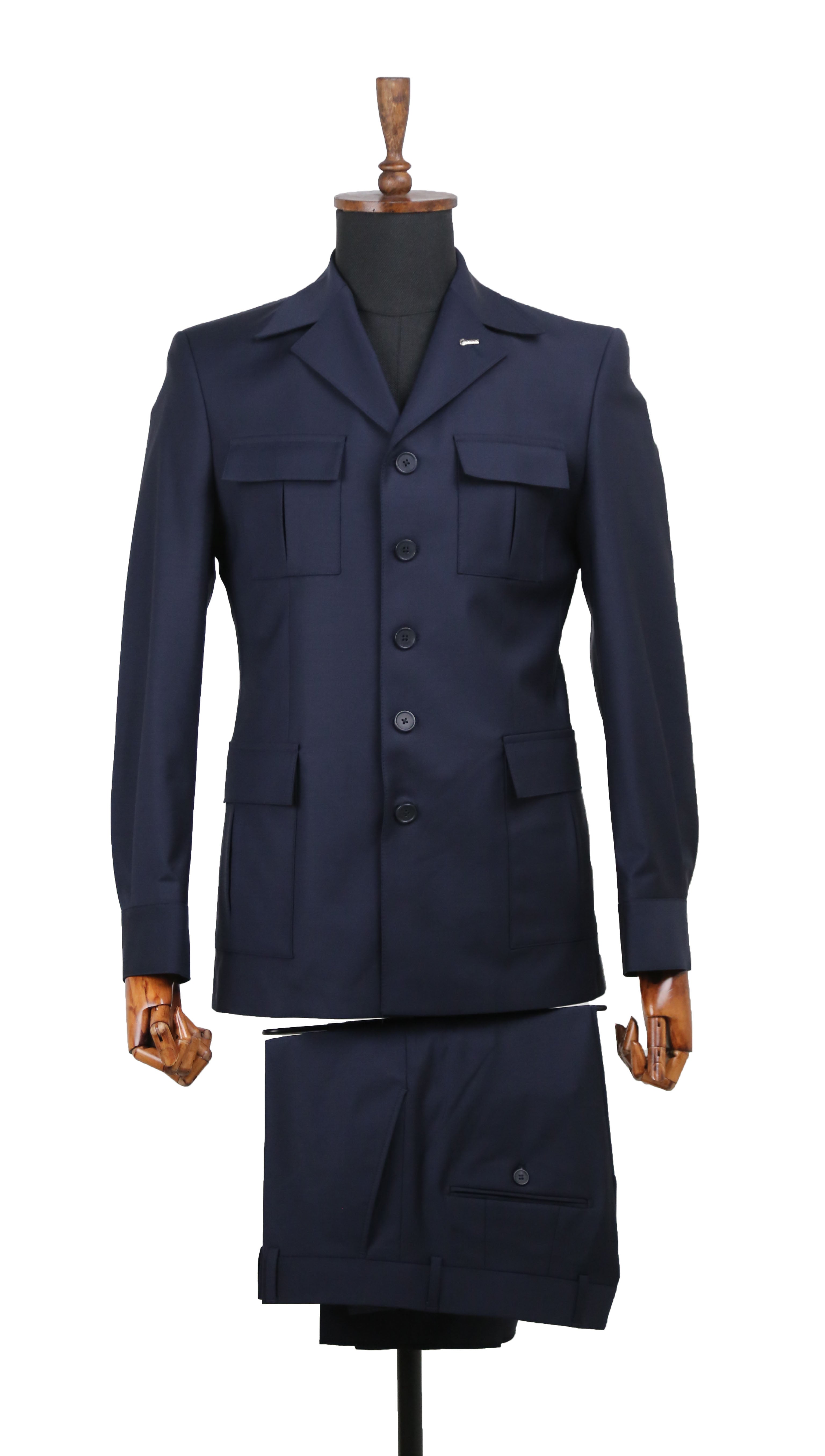 Full sleeve Men's Safari Suit-100% wool-Water proof- Wrinkle Free