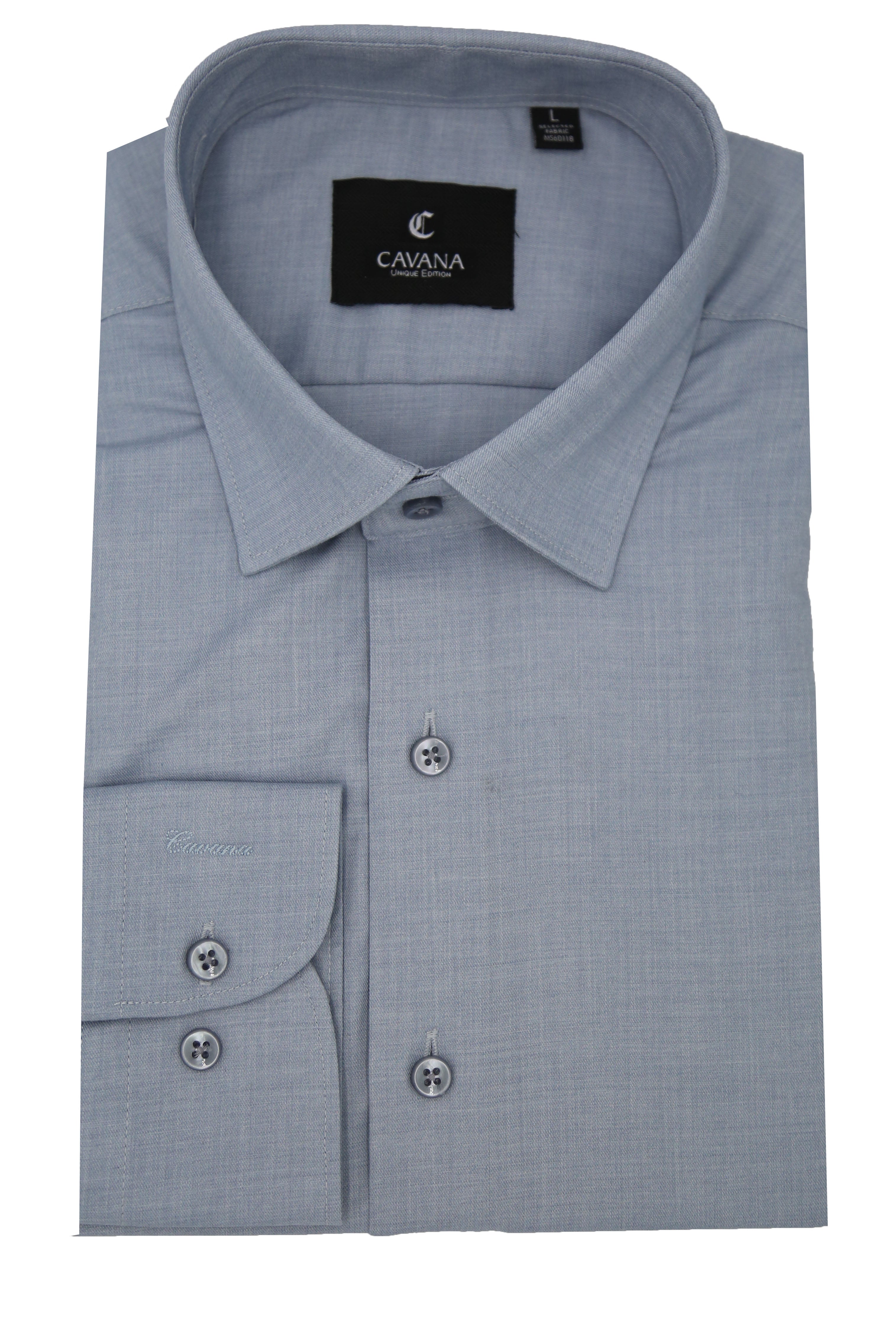 Elegant Steel Blue Formal Shirt for Men – Premium Office Shirt