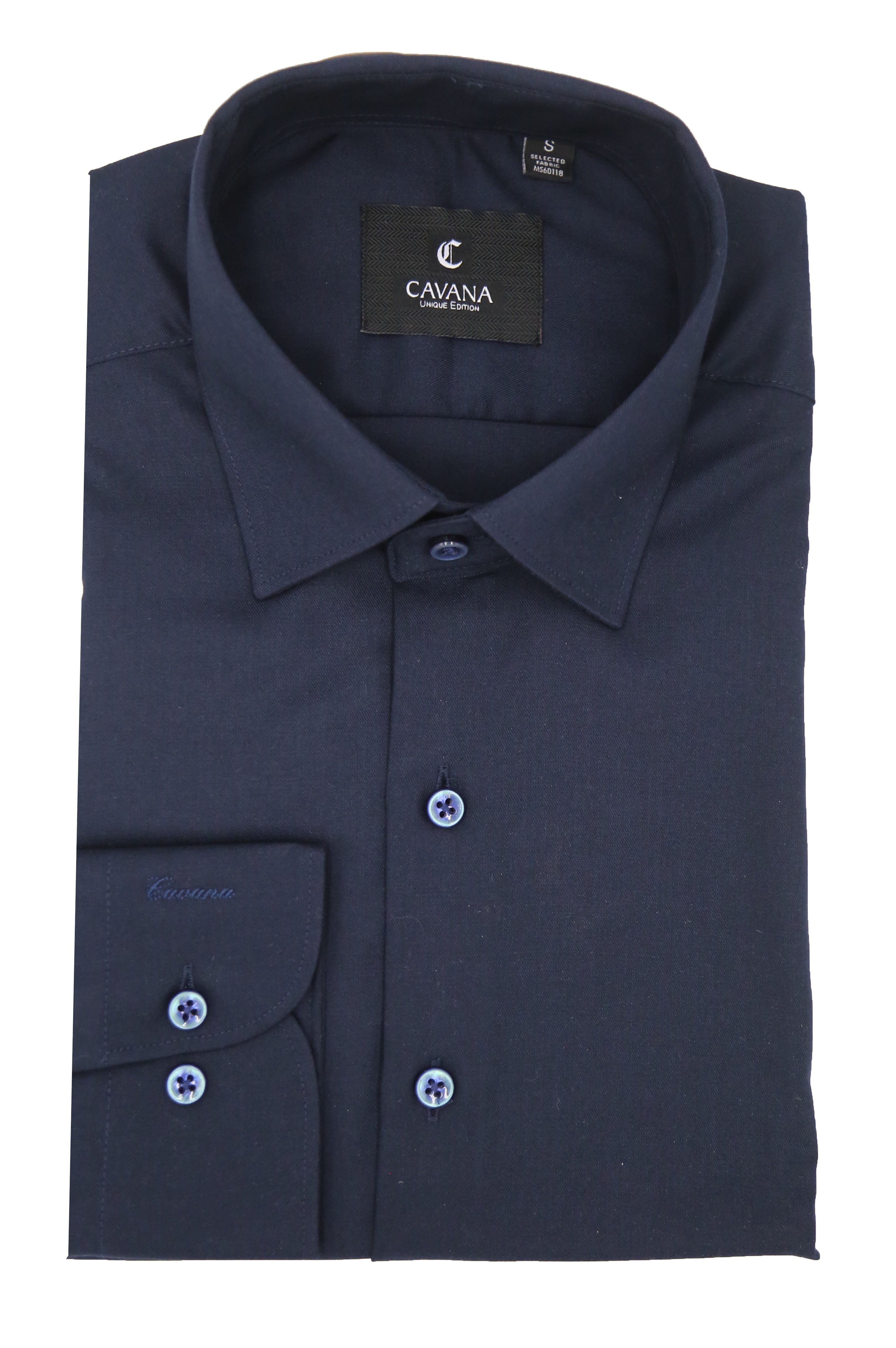 Men’s Navy Blue Formal Shirt – Classic Business Dress Shirt