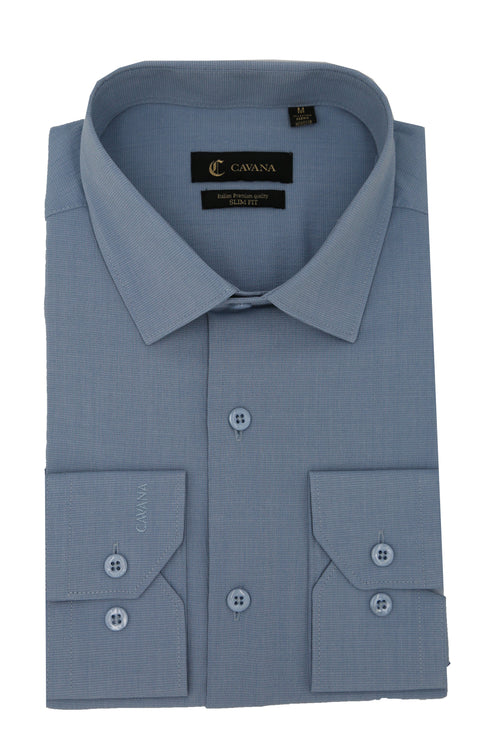 Classic Blue Formal Shirt for Men – Tailored Office Shirt