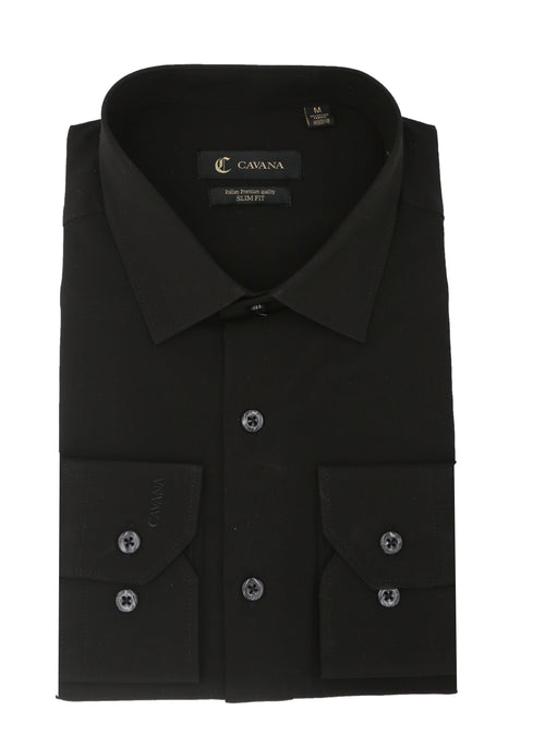 Men’s Black Oxford Formal Shirt – Elegant Slim Fit Dress Shirt