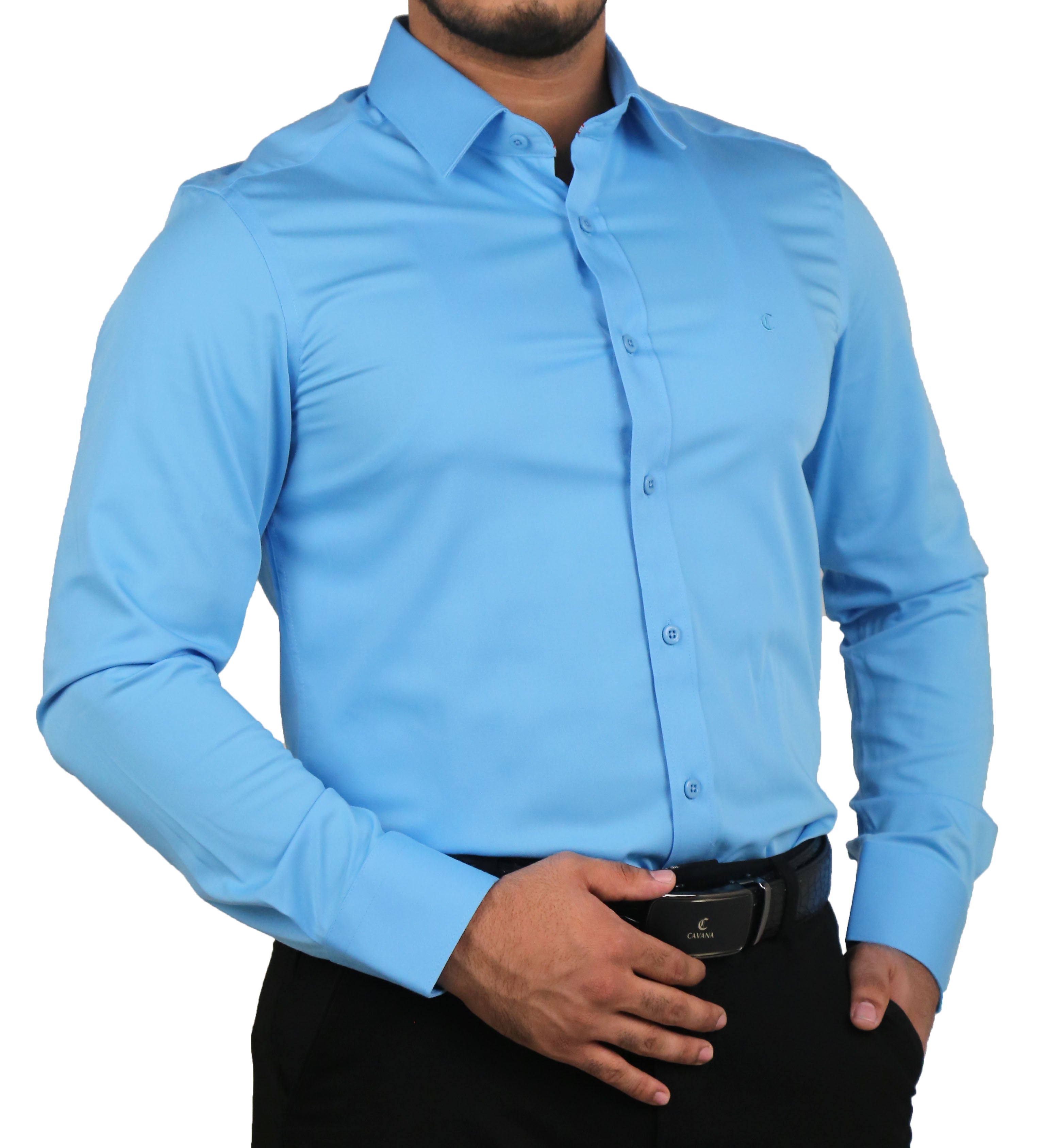 Men’s Steel Blue Formal Shirt – Stylish Business Shirt