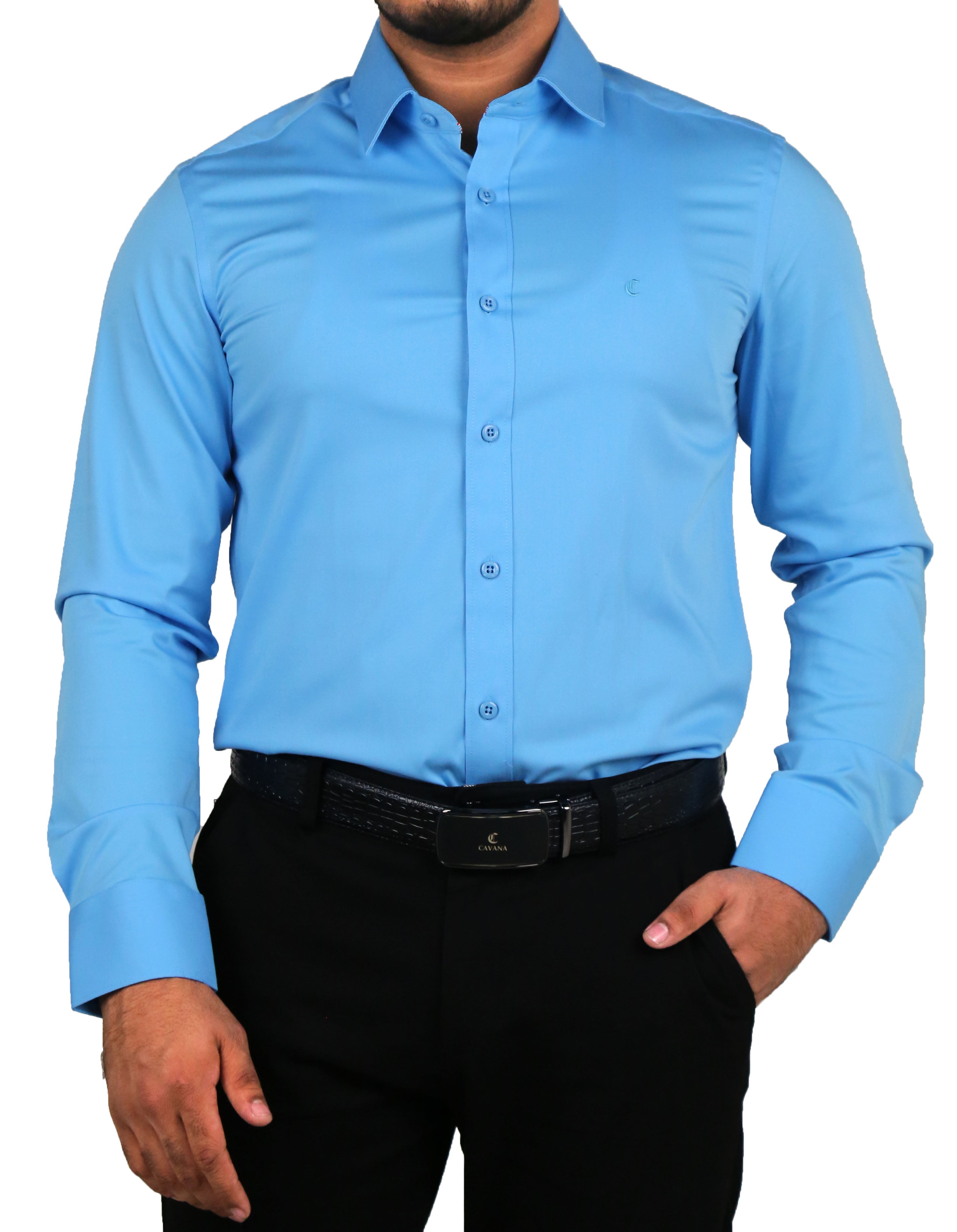 Men’s Steel Blue Formal Shirt – Stylish Business Shirt