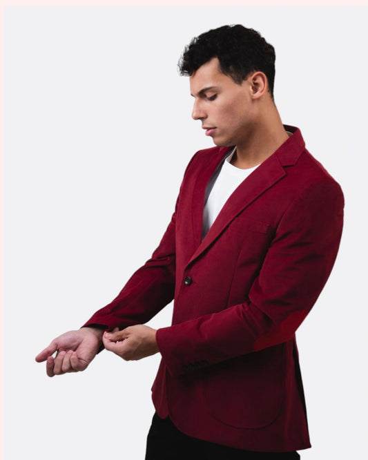 Cavana Classic Fit Maroon Blazer