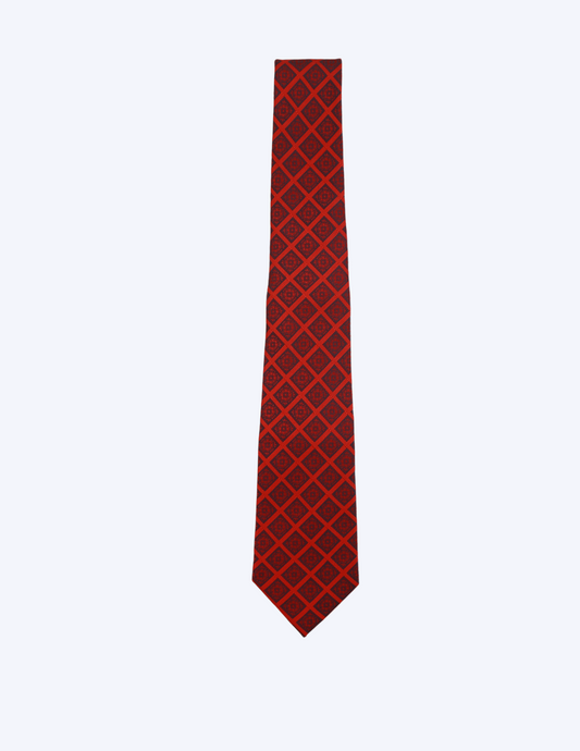 Men Red Striped Tie Formal Neckties