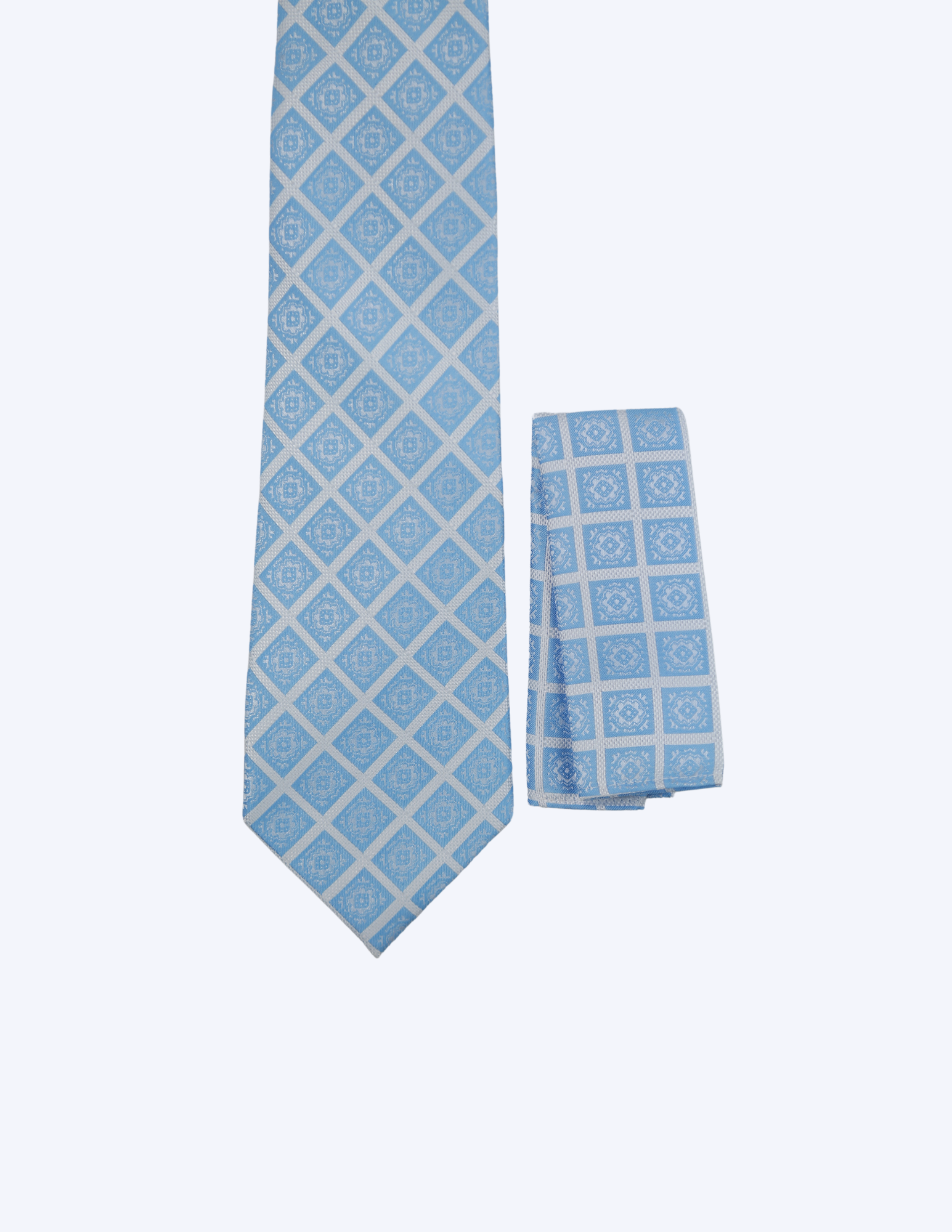 Sky Light Blue Double Stripe Tie | Striped Slim Ties Neckties
