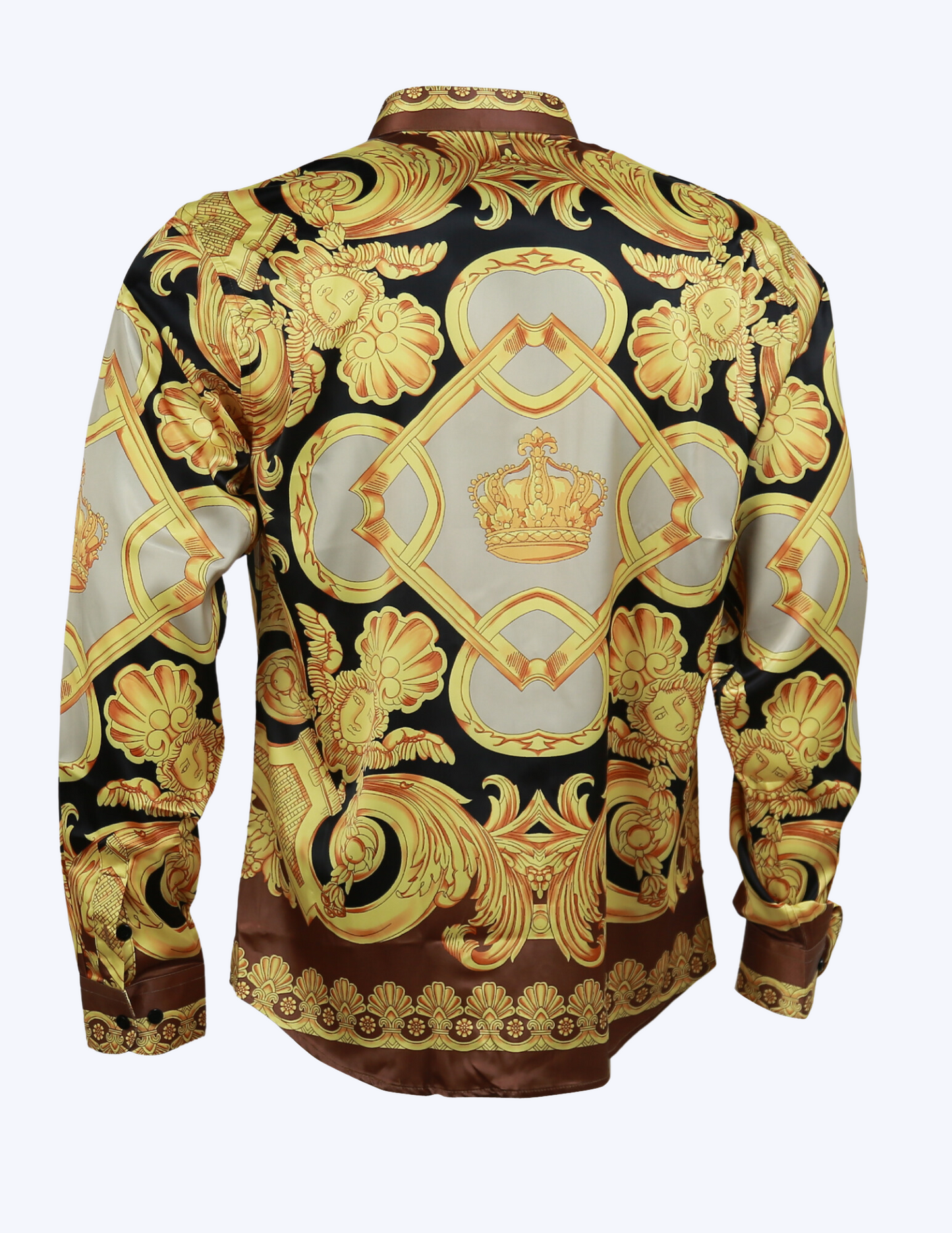 Men's Vintage Floral Pattern Long Sleeve Shirt