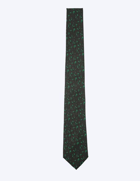 Tie With Striped Dark Green And Retro Fashion For Men