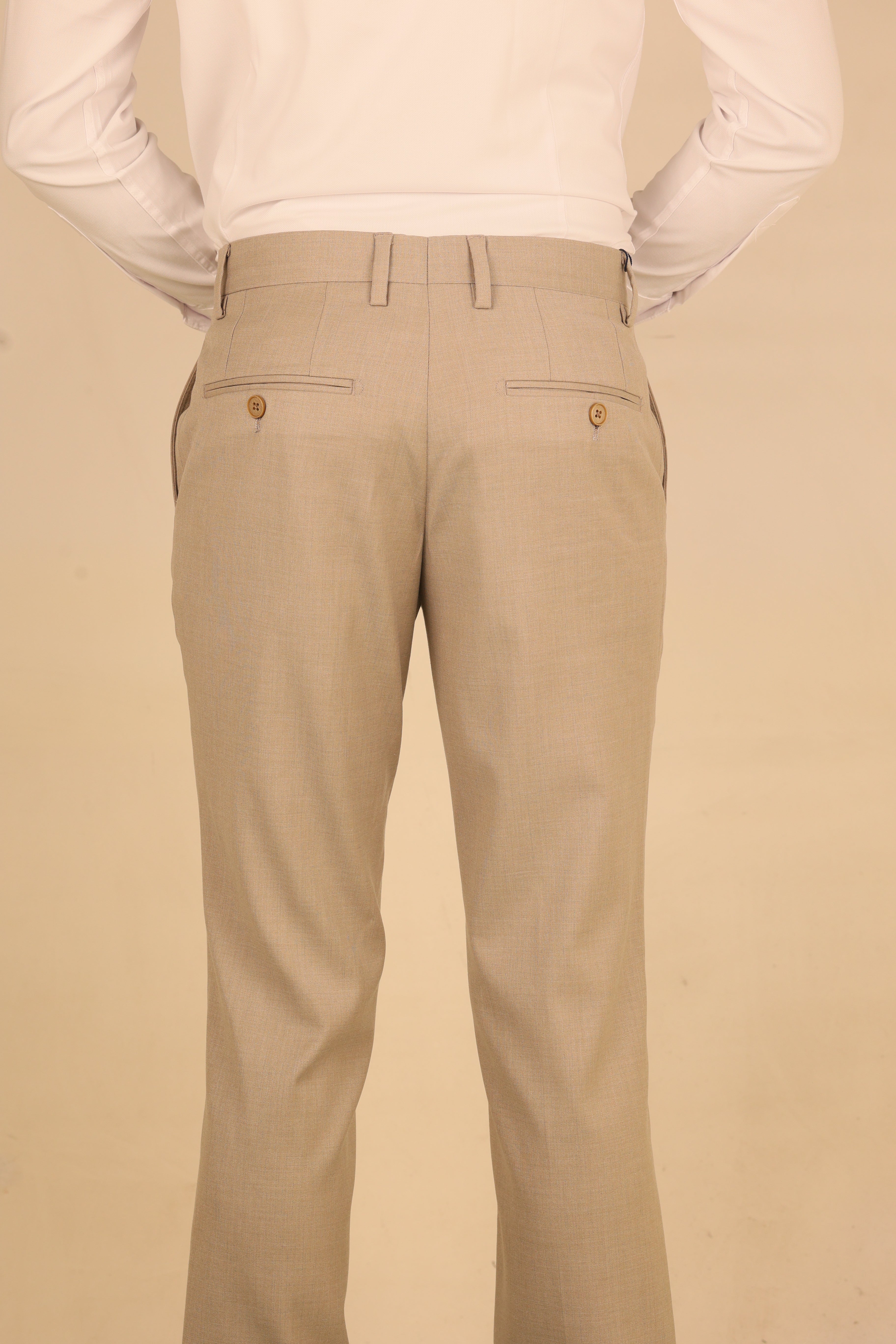 Men's Slim Fit Grey Formal Pants