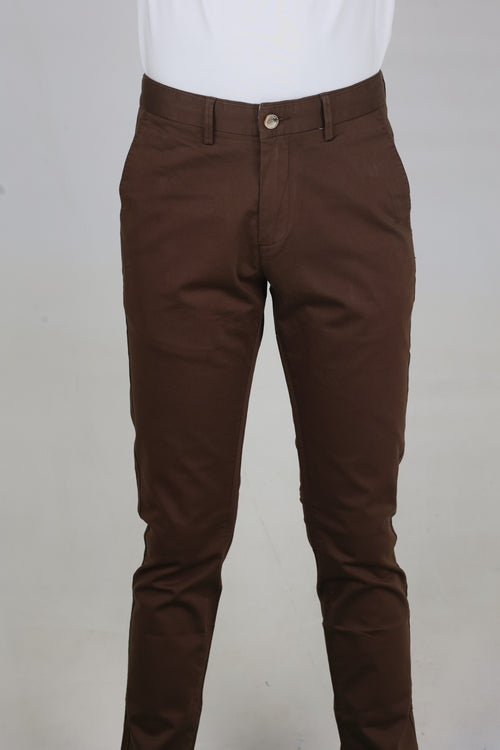 Men's Elegant Brown Formal Trousers