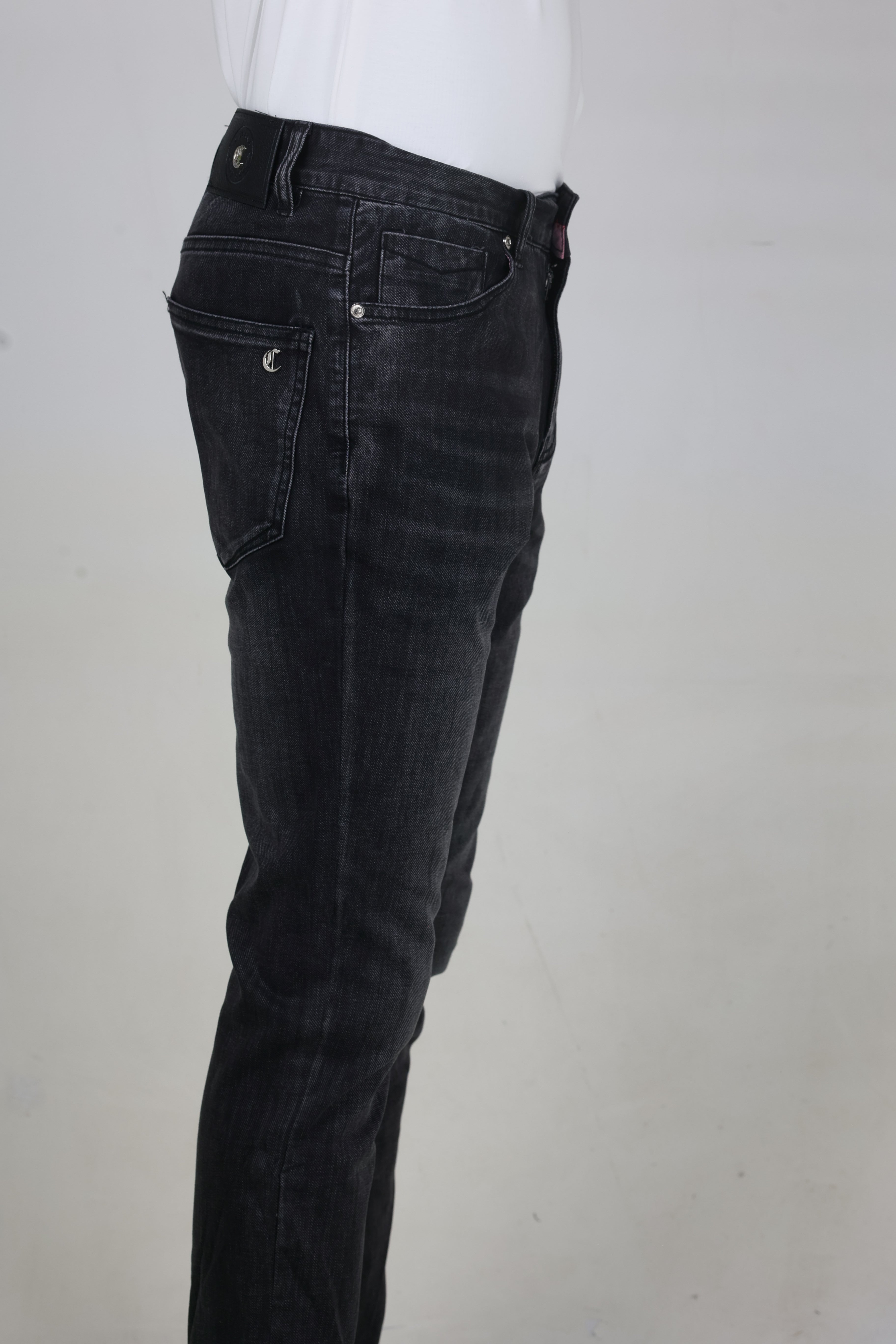 Men's Regular Fit Black Stretch Denim Jeans