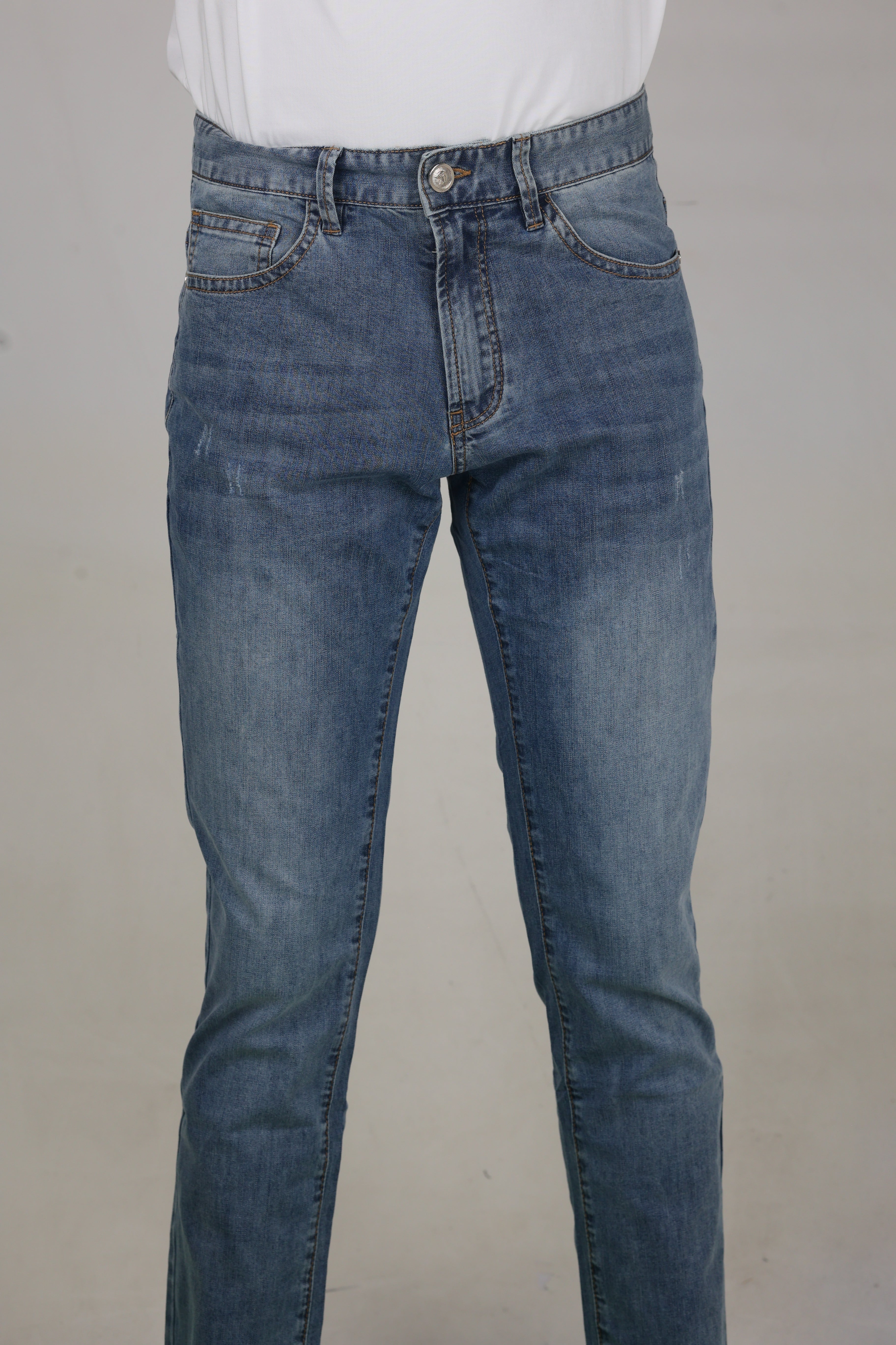 Classic Slim Fit Black Denim Jeans for Men