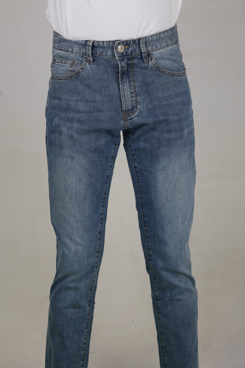 Classic Slim Fit Black Denim Jeans for Men