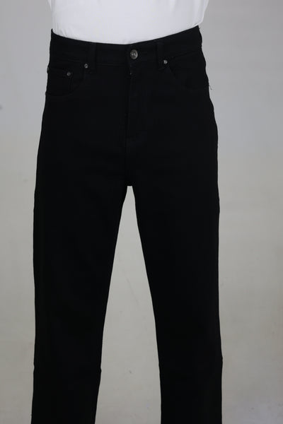 Classic Slim Fit Black Denim Jeans for Men
