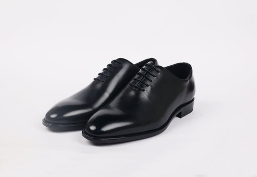 Men's Premium Black Lace-Up Dress Shoes