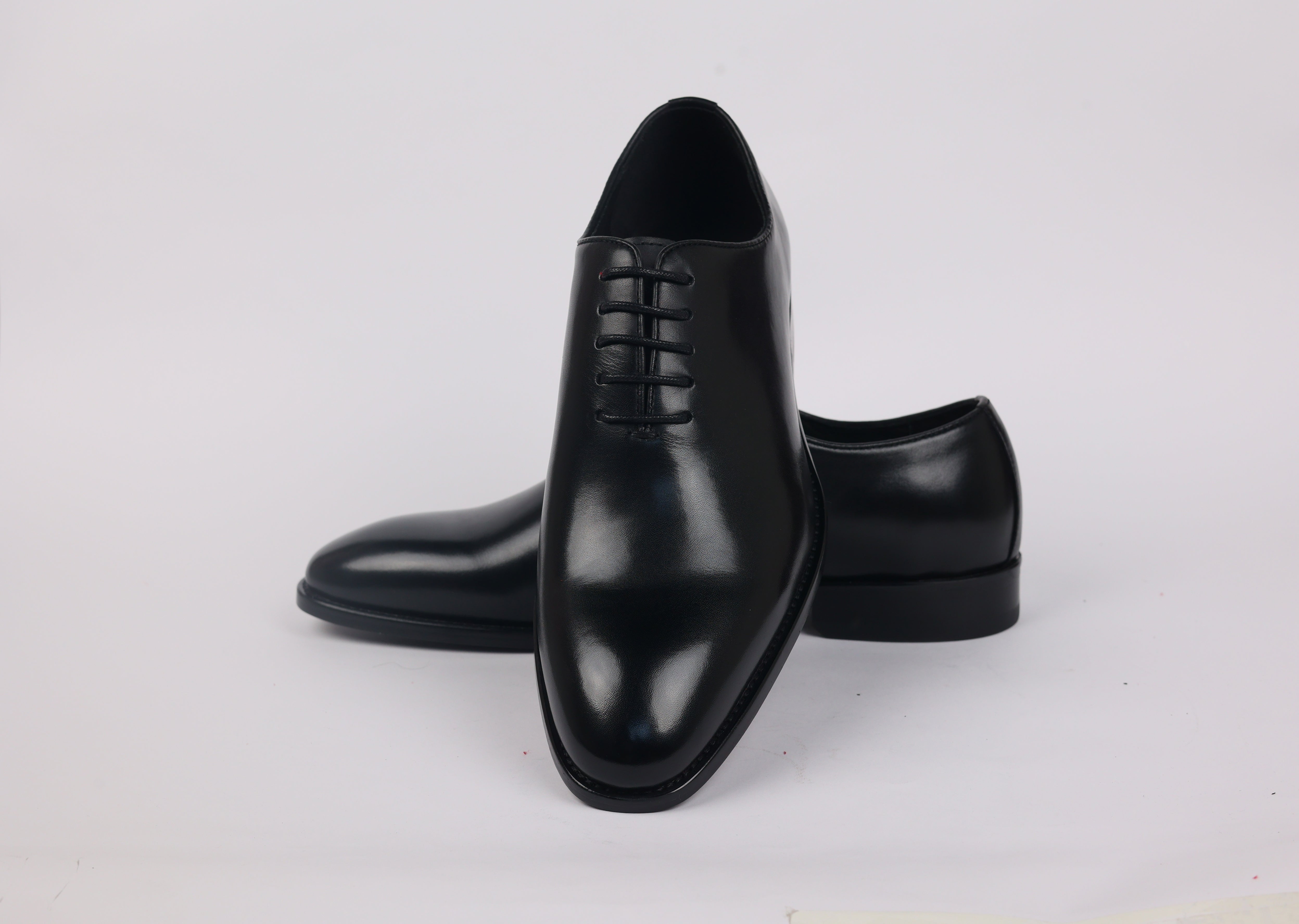 Men's Premium Black Lace-Up Dress Shoes