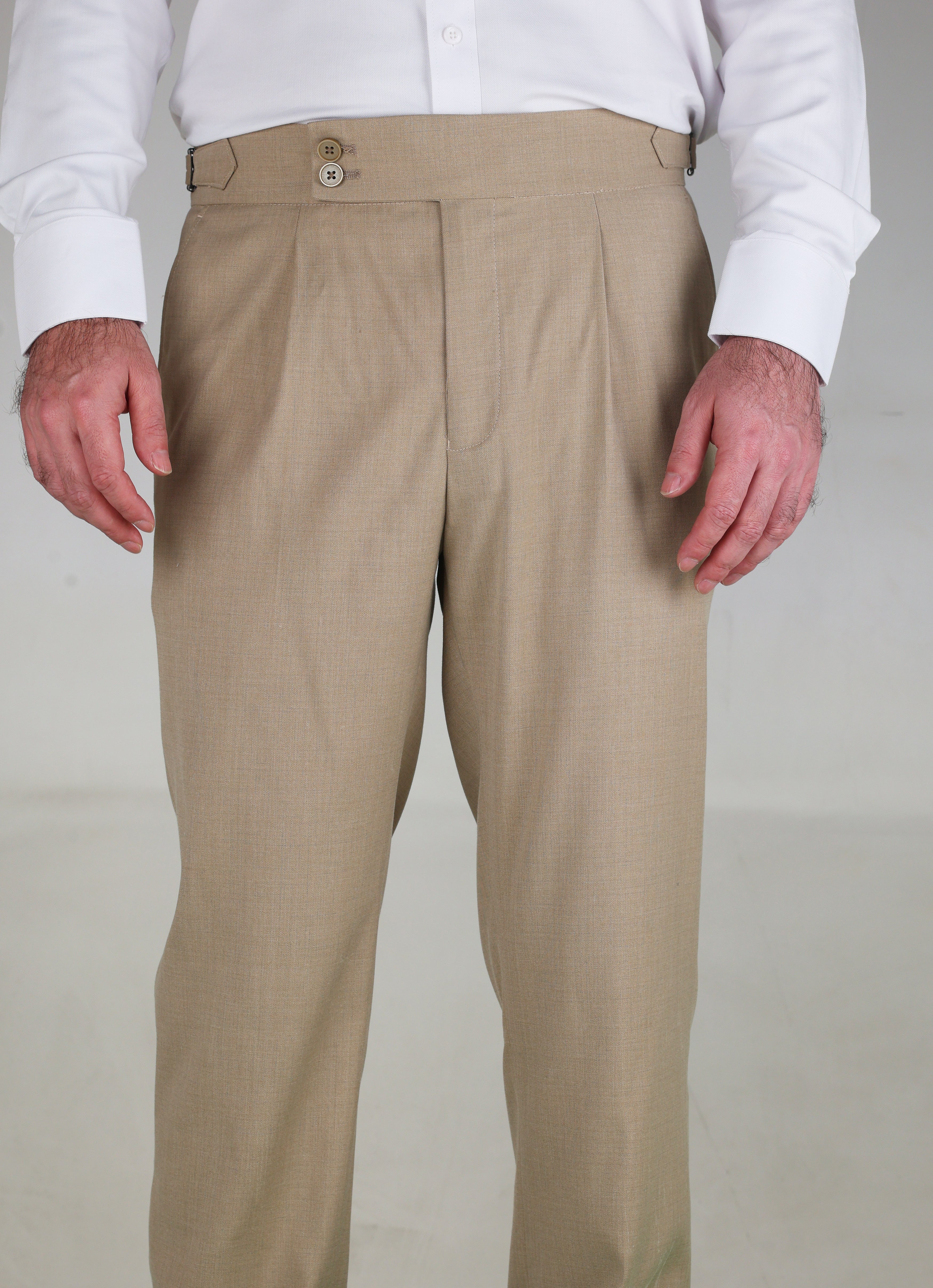 Beige Smart Casual Trousers
