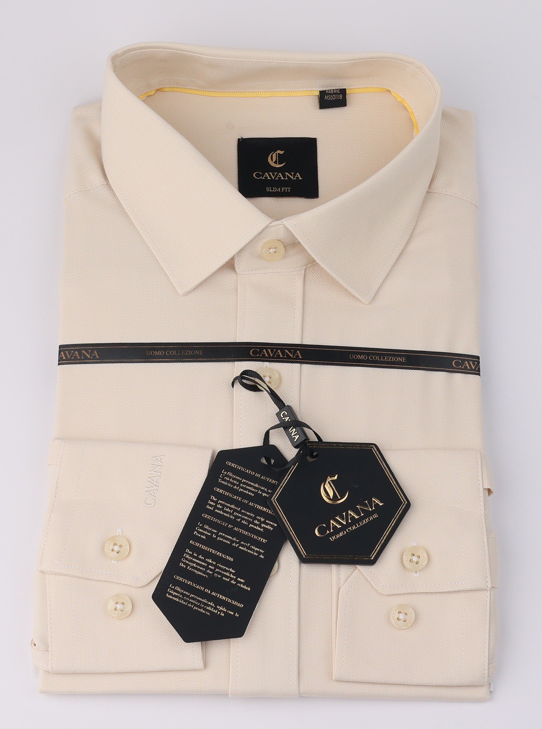 Elegant Beige Formal Shirt