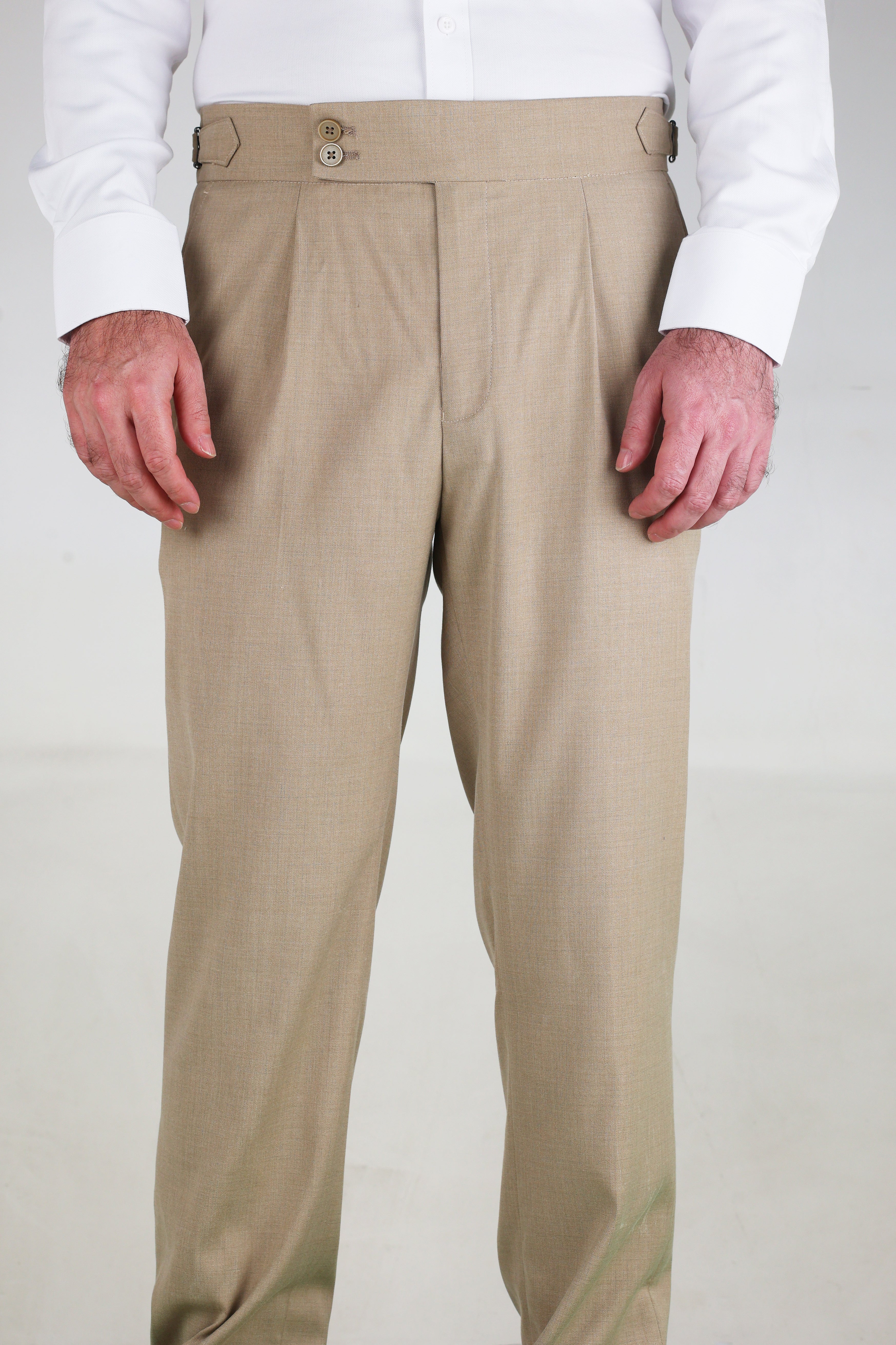 Beige Smart Casual Trousers