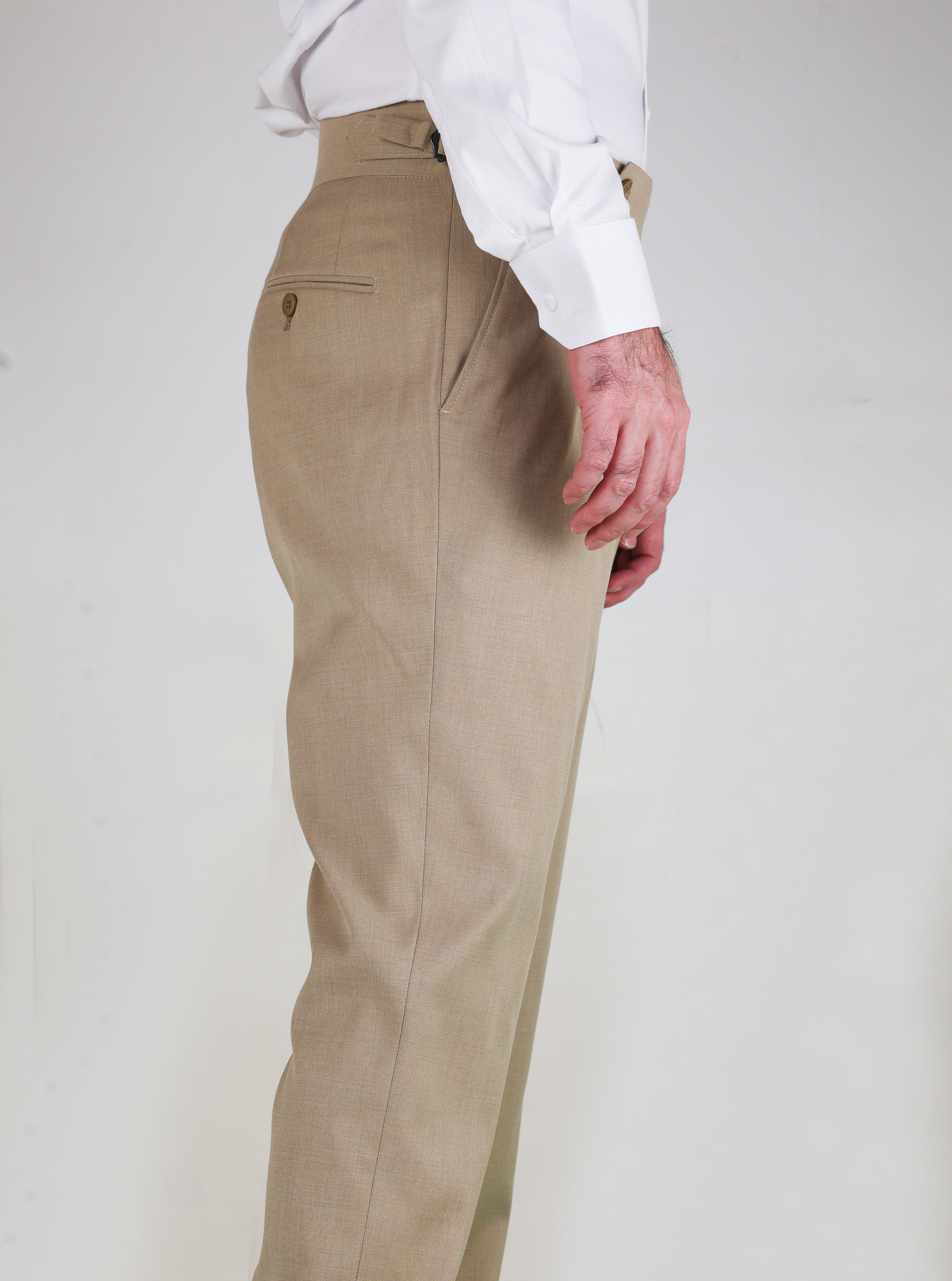 Beige Smart Casual Trousers
