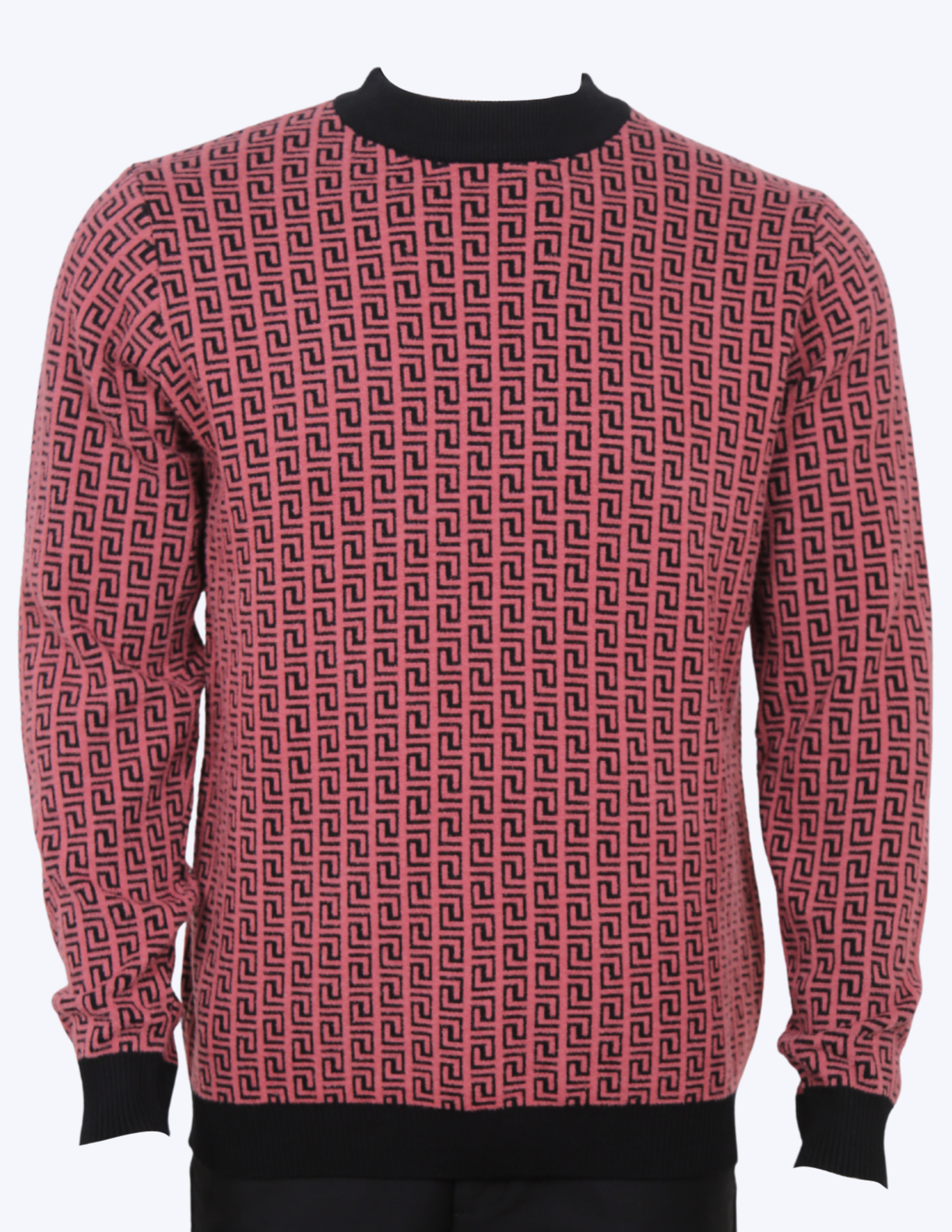 Men's Solid Knitted Pullover, Casual Long Sleeve Sweater