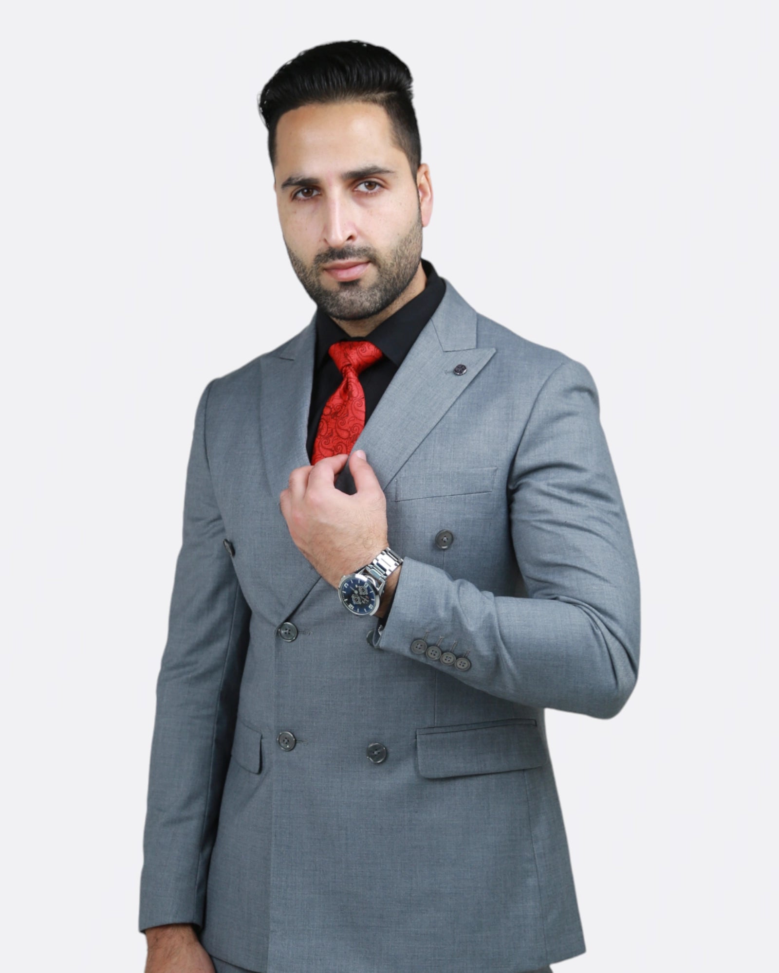 Double breasted  mens suit