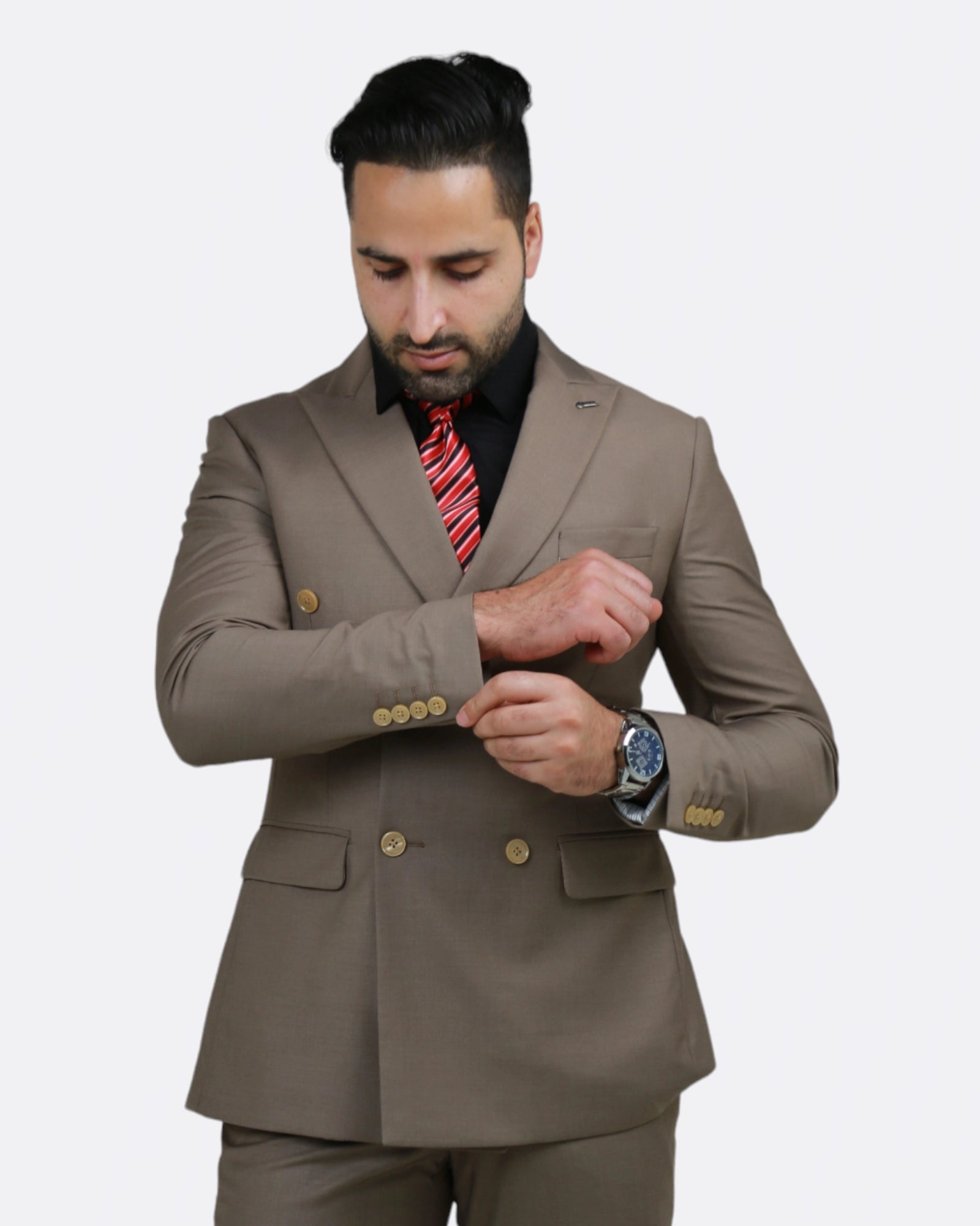 Double breasted  mens suit