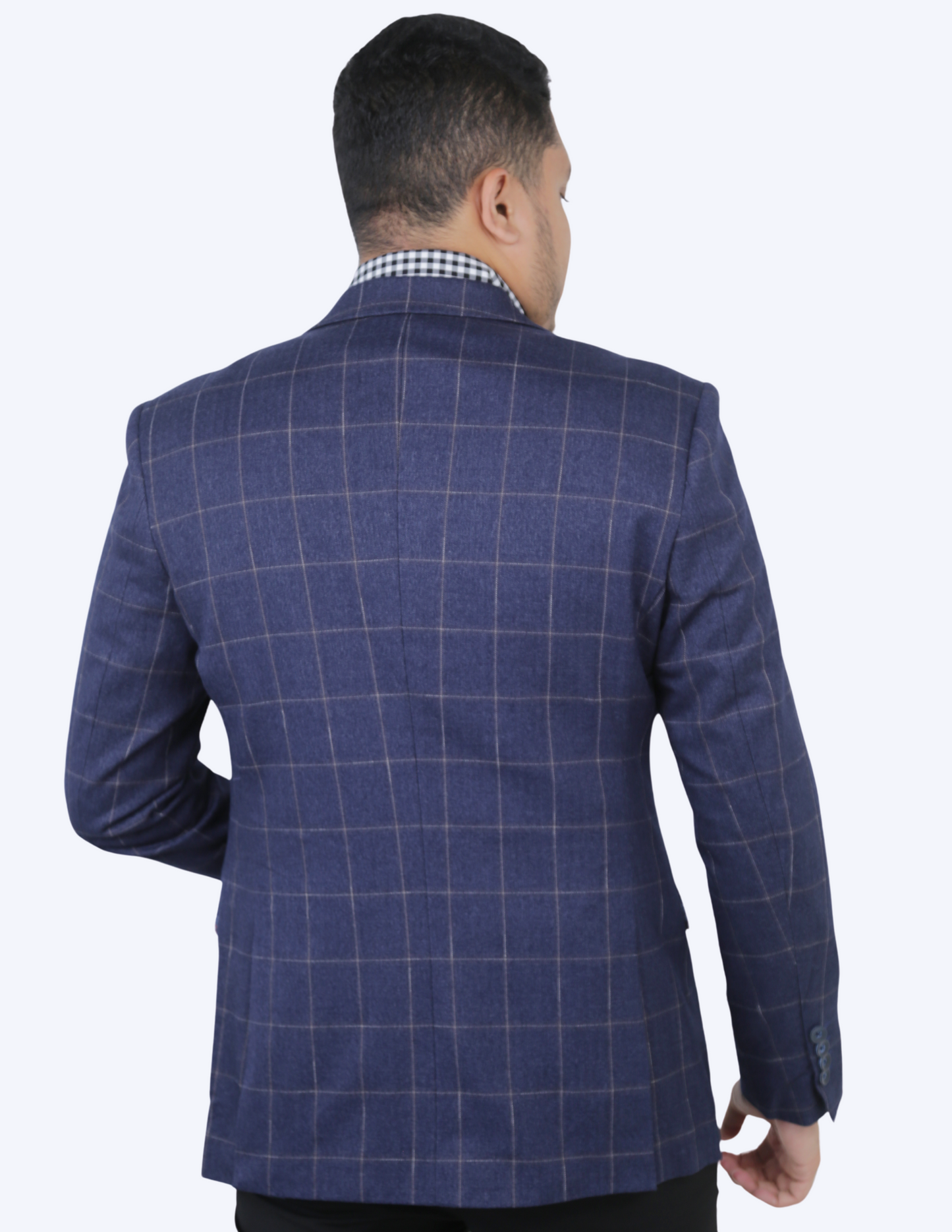 Cavana Men's Checked Bright Blue Blazer