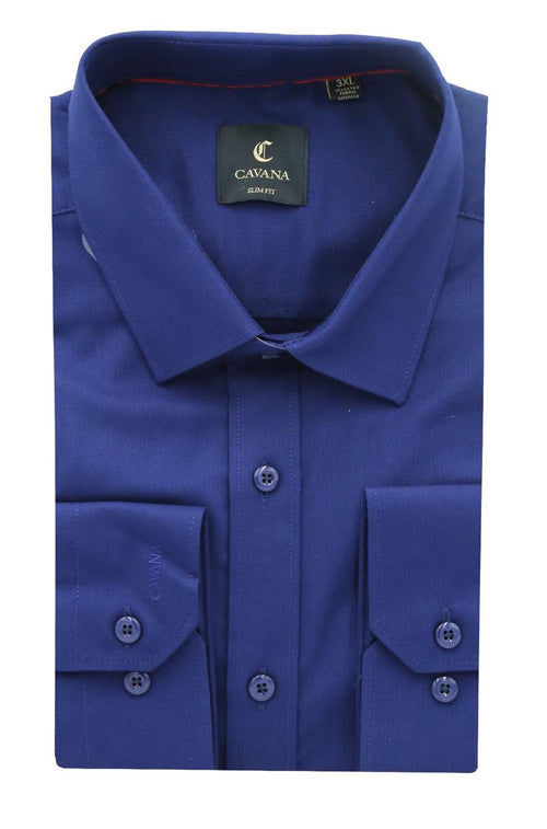 Men's Navy Blue Premium Cotton Oxford Formal Shirt – Business Wear
