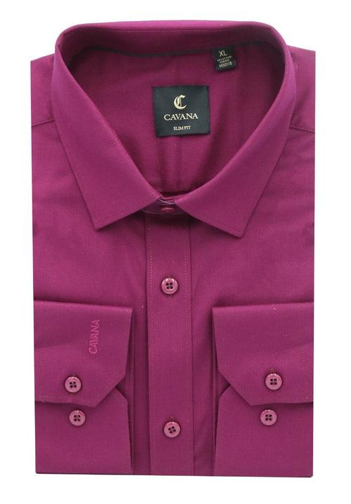 Men's Magenta Slim Fit Oxford Formal Shirt – Stylish Office Shirt
