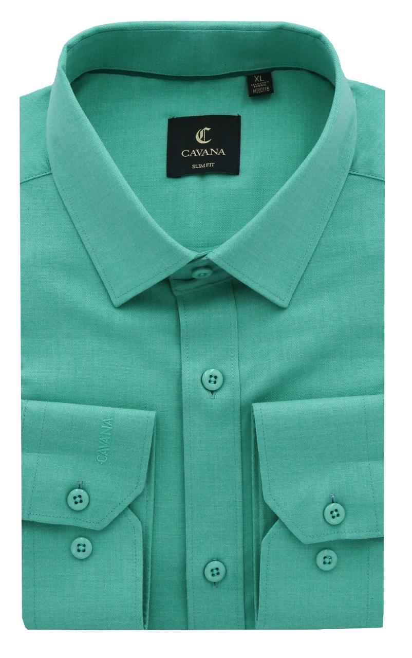 Men's Aqua Green Oxford Formal Shirt – Stylish Slim Fit Dress Shirt