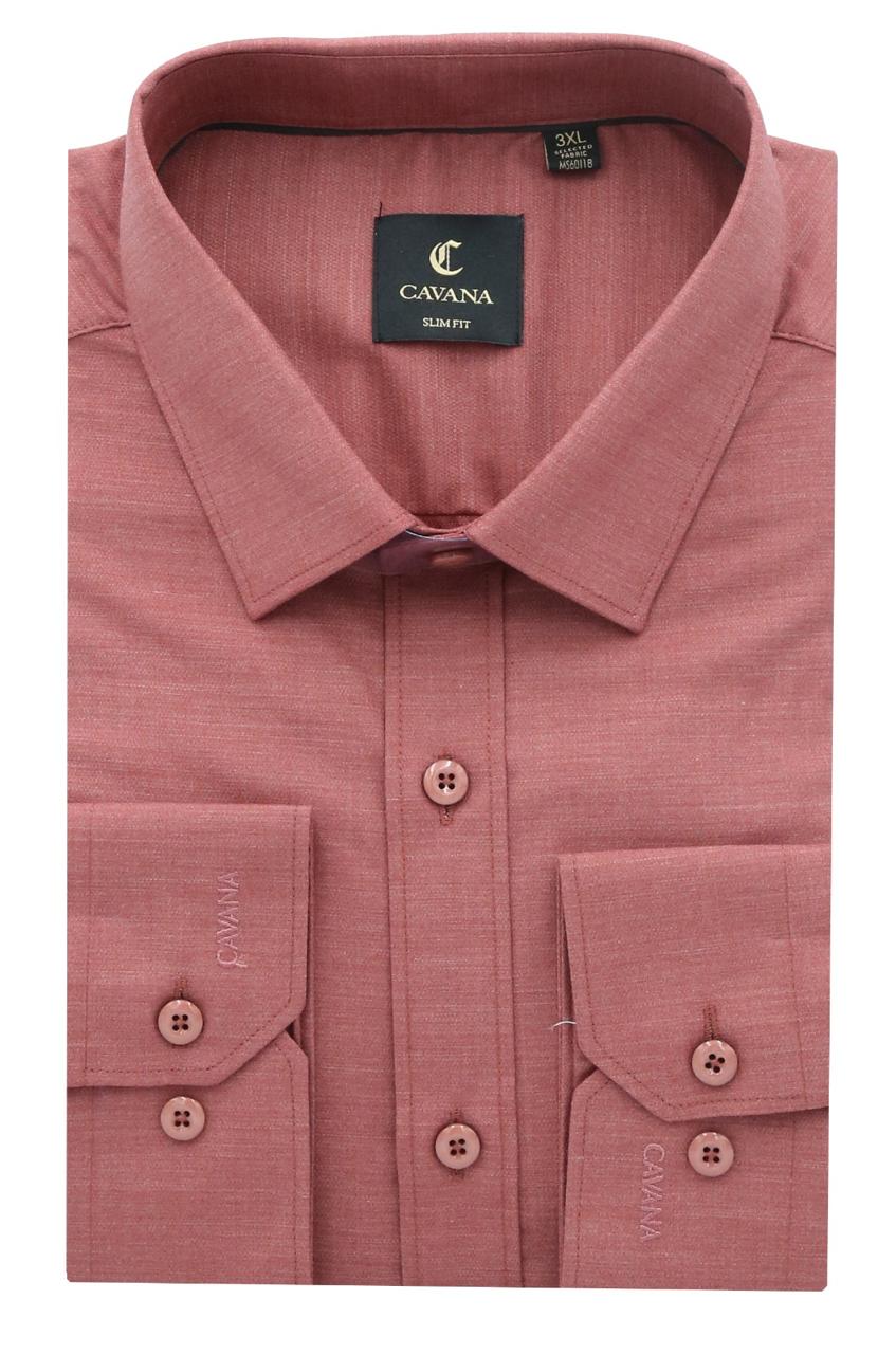 Men's Salmon Pink Oxford Formal Shirt – Premium Slim Fit