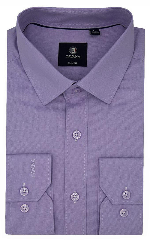 Mens L.Purple Oxford Formal Shirt