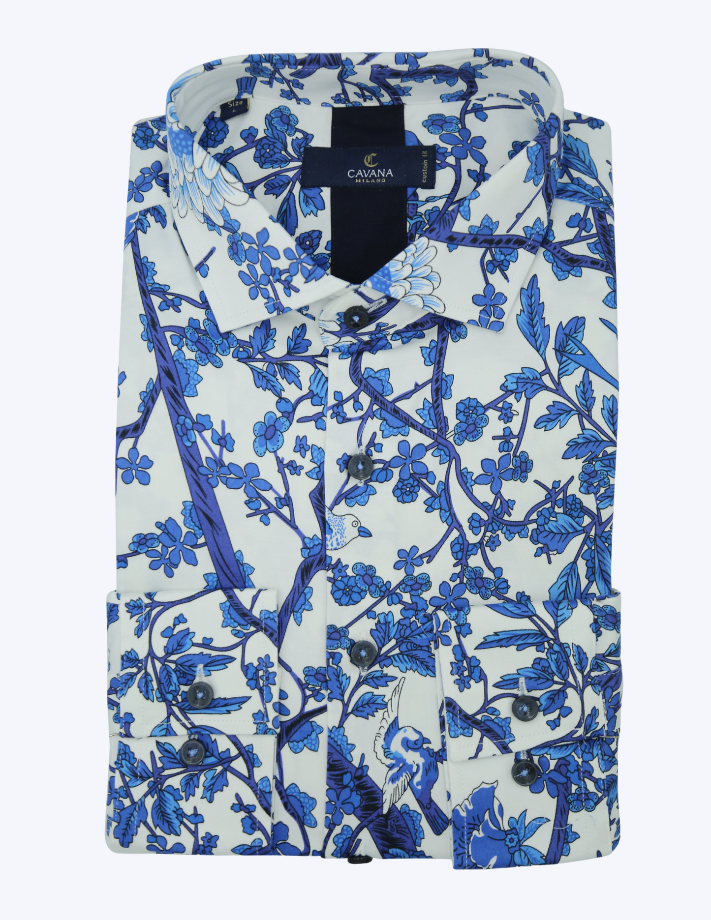 Cavana Men's White Floral Shirt